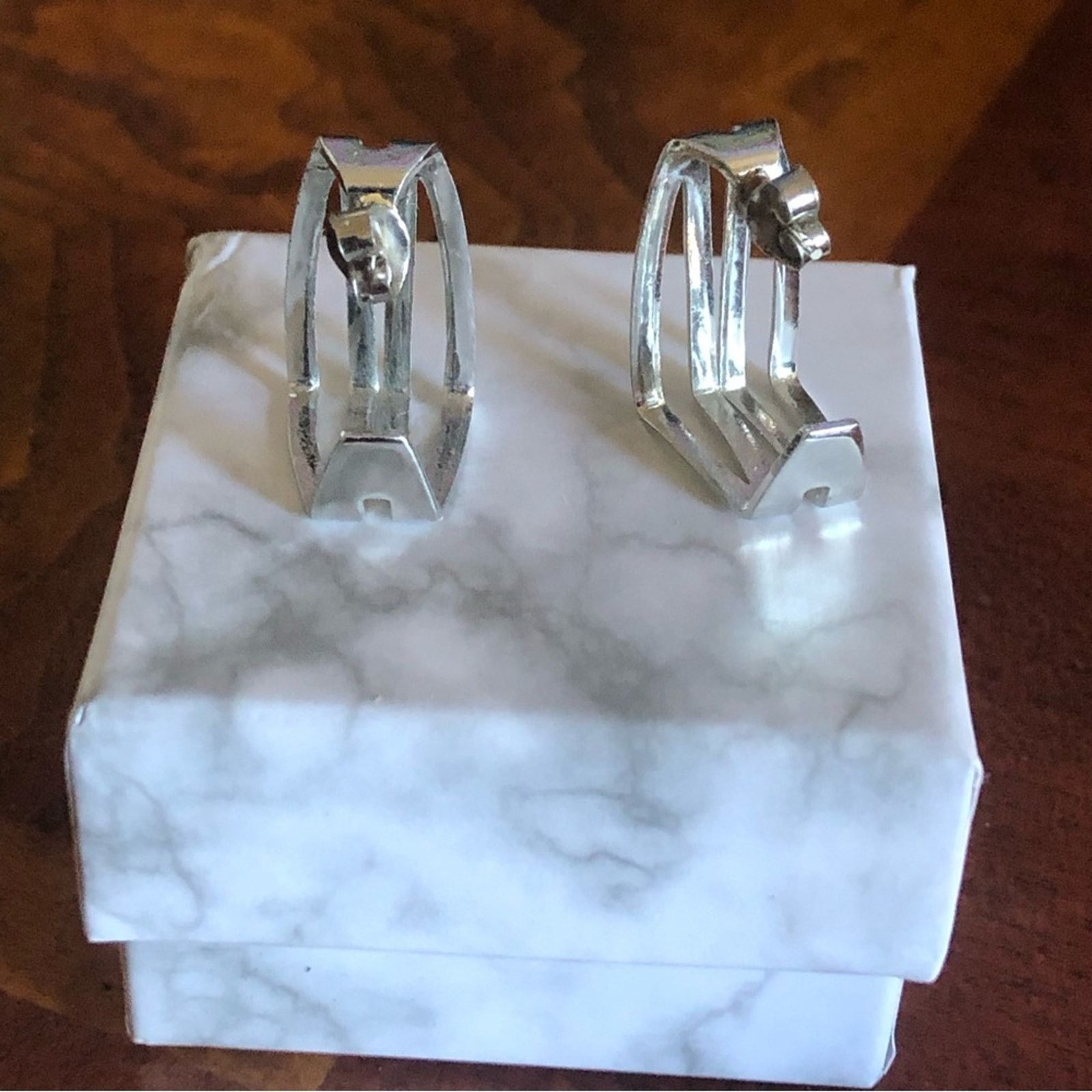 Vintage Vintage 80s silver plated lightweight pierced earrings Size ONE SIZE - 3 Thumbnail