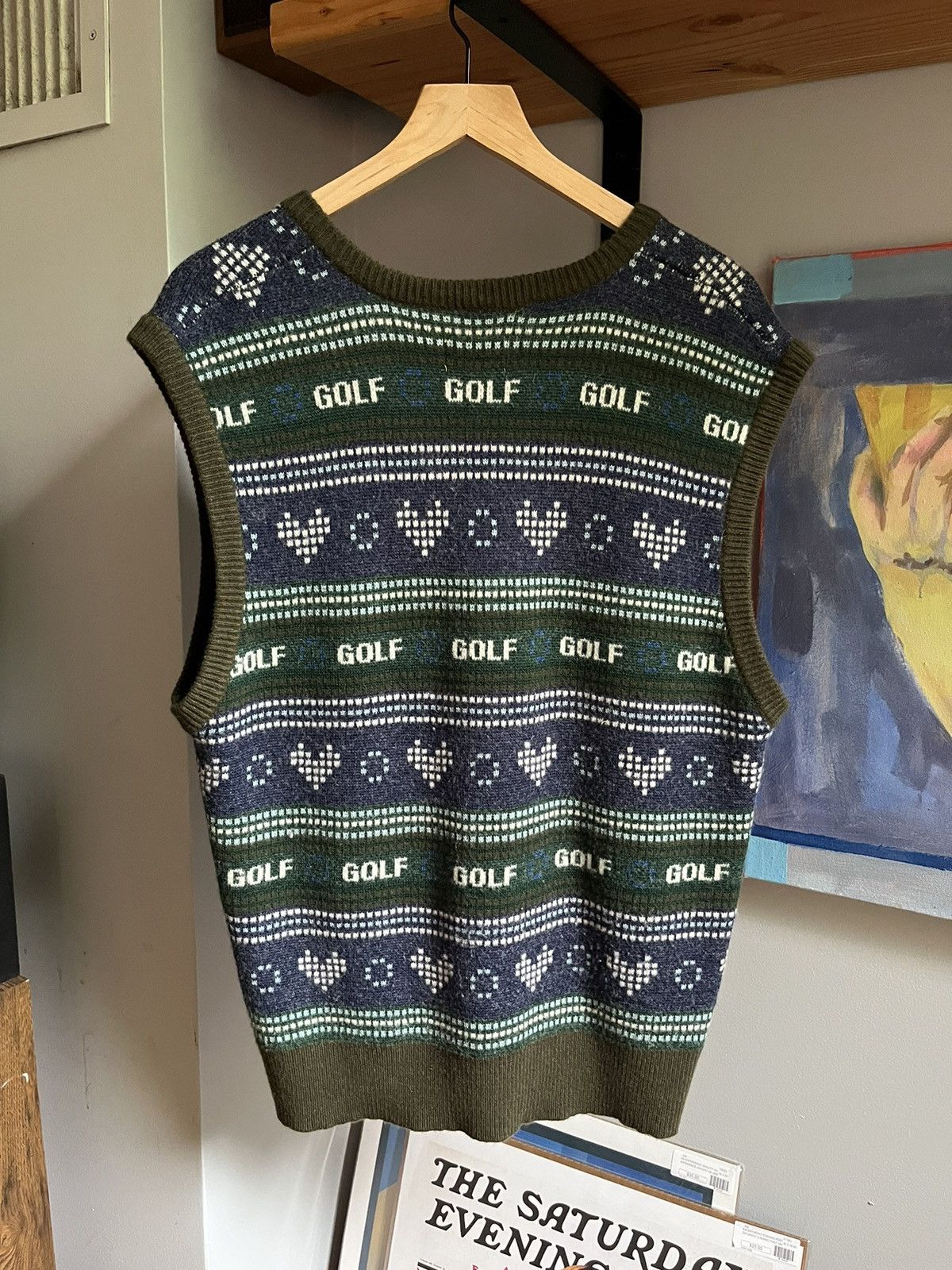 Golf Wang Golf Wang Digital Hearts Sweater Vest Size US M / EU 48-50 / 2 - 3 Thumbnail