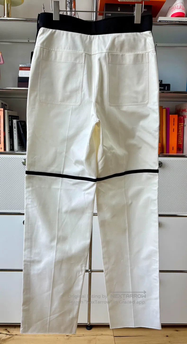 Hermes Hermes White Straight-Leg Pants Size 25" / US 0 / IT 36 - 3 Thumbnail