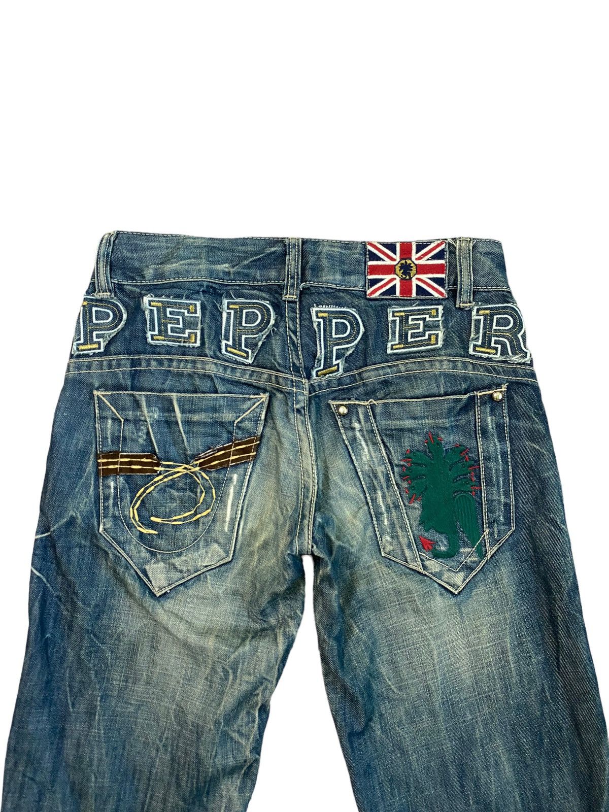Japanese Brand Famous Fashion REDPEPPER Patches Clawmark Denim Size US 28 / EU 44 - 10 Thumbnail