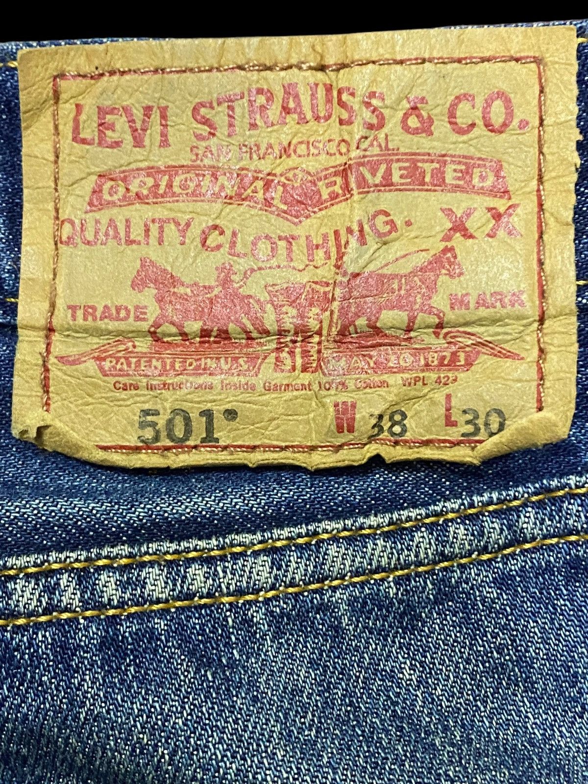 Levi's Vintage Levis 501 Y2K Mud Wash Distressed Jeans Size US 38 / EU 54 - 11 Thumbnail