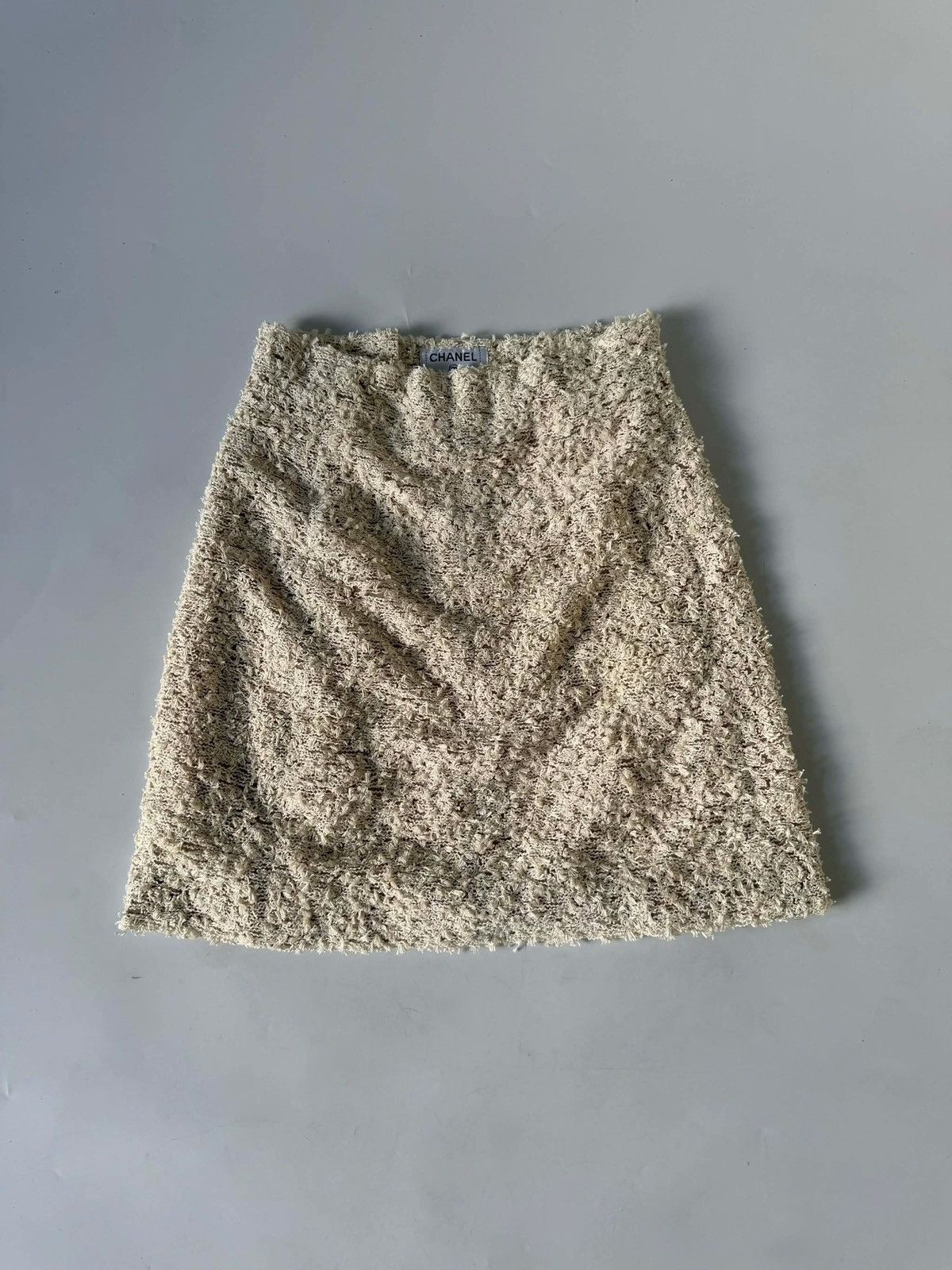 Chanel Chanel Beige Tweed Skirt Size 27" / US 4 / IT 40 - 2 Thumbnail