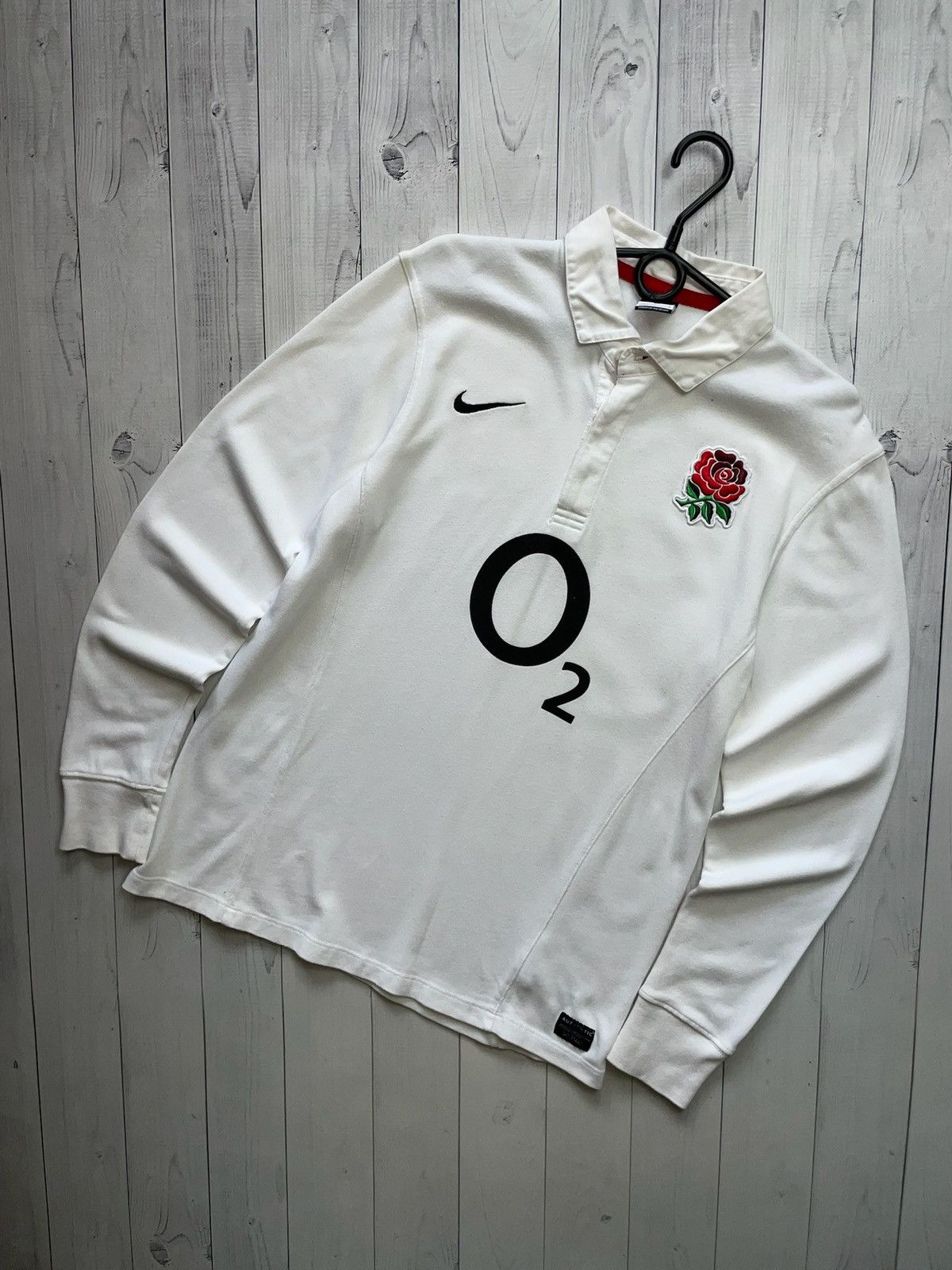 Nike × Vintage Vintage Nike Rugby England jersey long sleeve size M Size US M / EU 48-50 / 2 - 1 Thumbnail