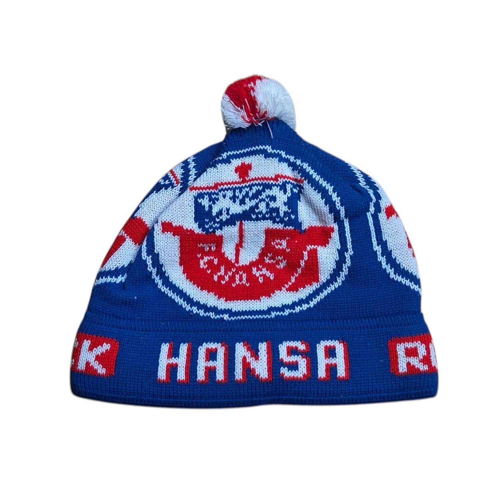 Vintage Hansa Rostock Germany Football Soccer Winter Beanie Hat Size ONE SIZE - 1 Thumbnail