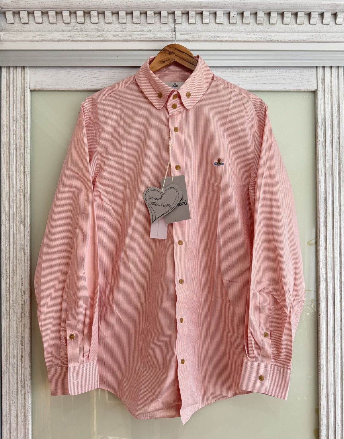 image of Bntw Vivienne Westwood Button Krall Pink Shirt, Men's (Size XL)