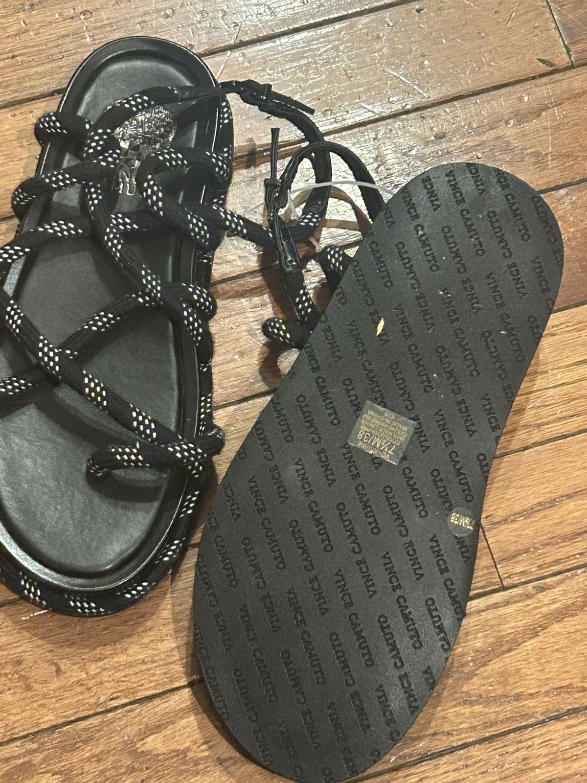 Vince Camuto Vince Camuto Rope Sandal Black Size US 7.5 / IT 37.5 - 5 Thumbnail