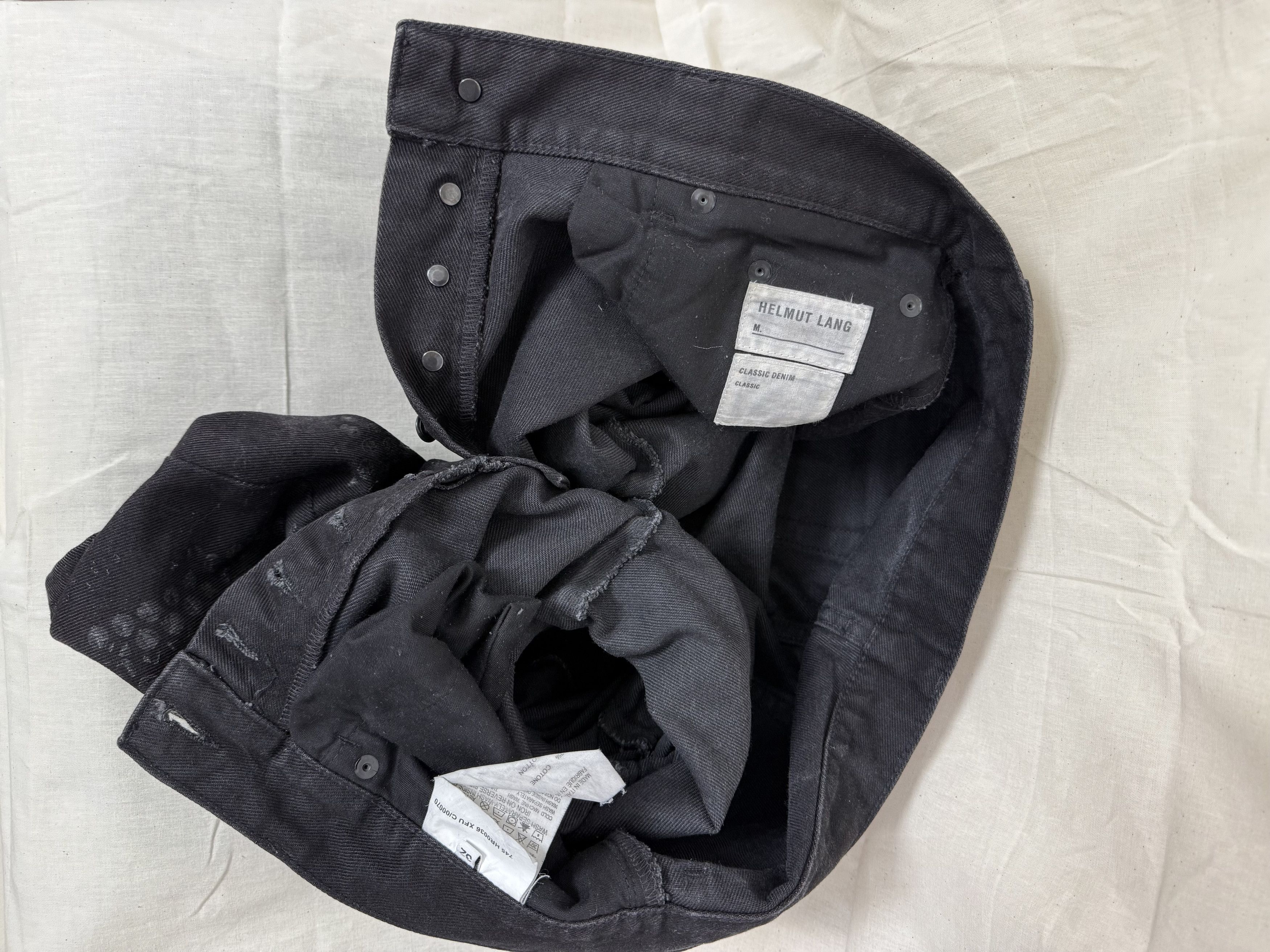 Helmut Lang Helmut lang 03ss rubber tire print jeans | Grailed