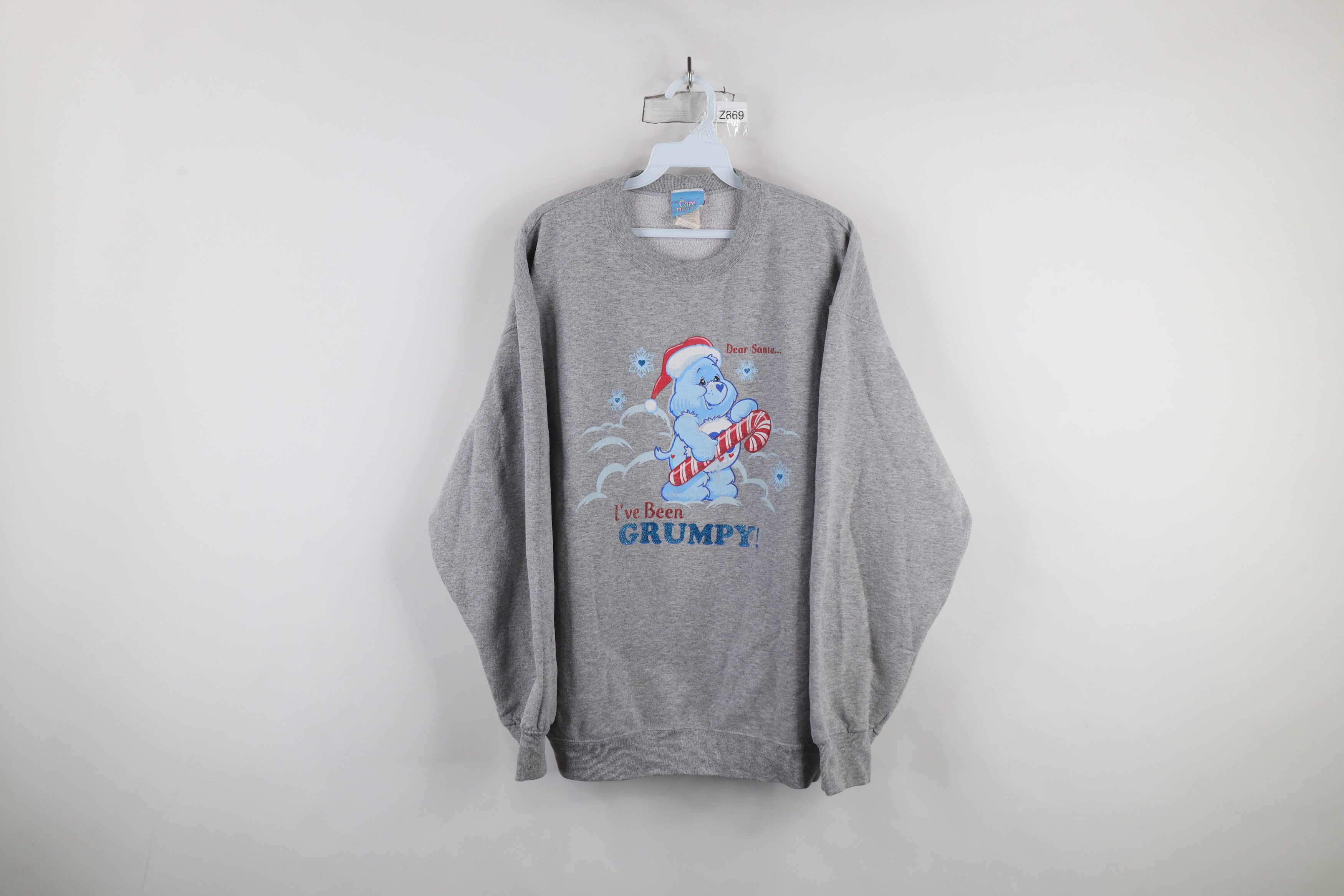 Vintage Vintage Y2K 2004 Care Bears Christmas Bear Sweatshirt Gray Size XL / US 12-14 / IT 48-50 - 1 Thumbnail