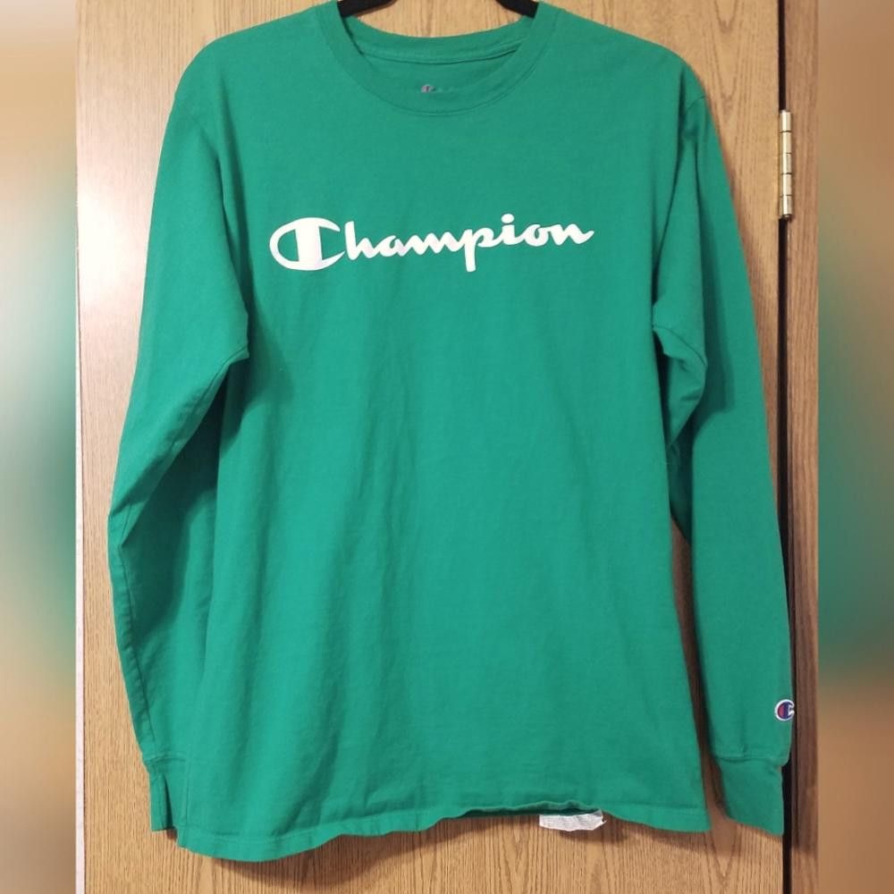 Champion Champion Green Long Sleeve Shirt Size Medium Size US M / EU 48-50 / 2 - 1 Thumbnail