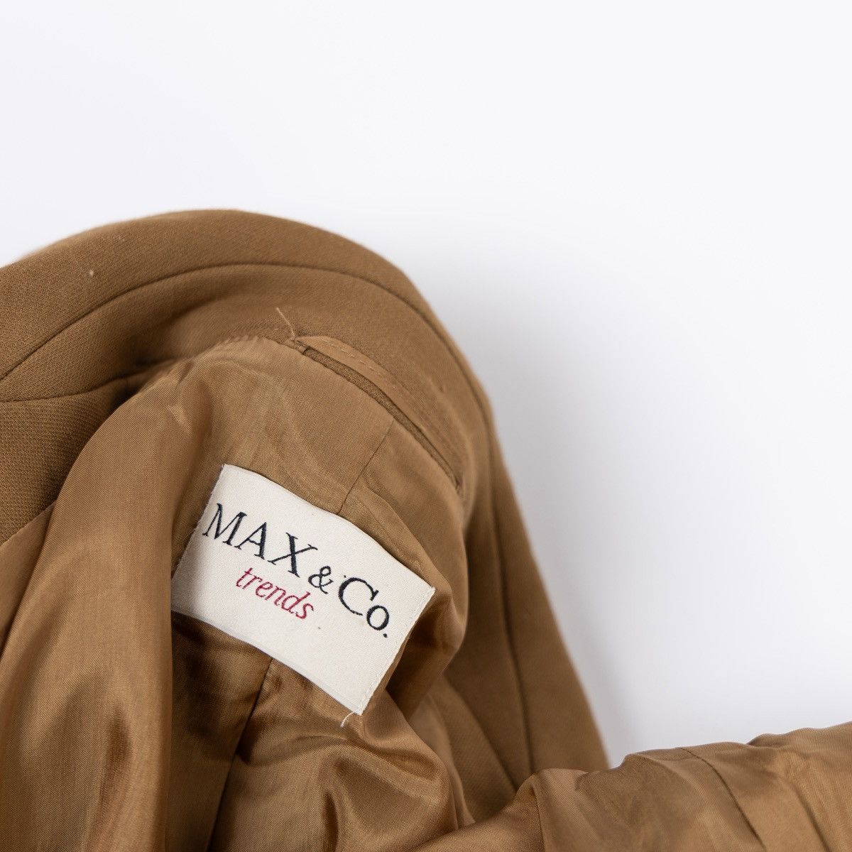 MAX&Co. Max&Co Womens Beige Wool Short Trench Coat Double Breasted Size S / US 4 / IT 40 - 6 Thumbnail