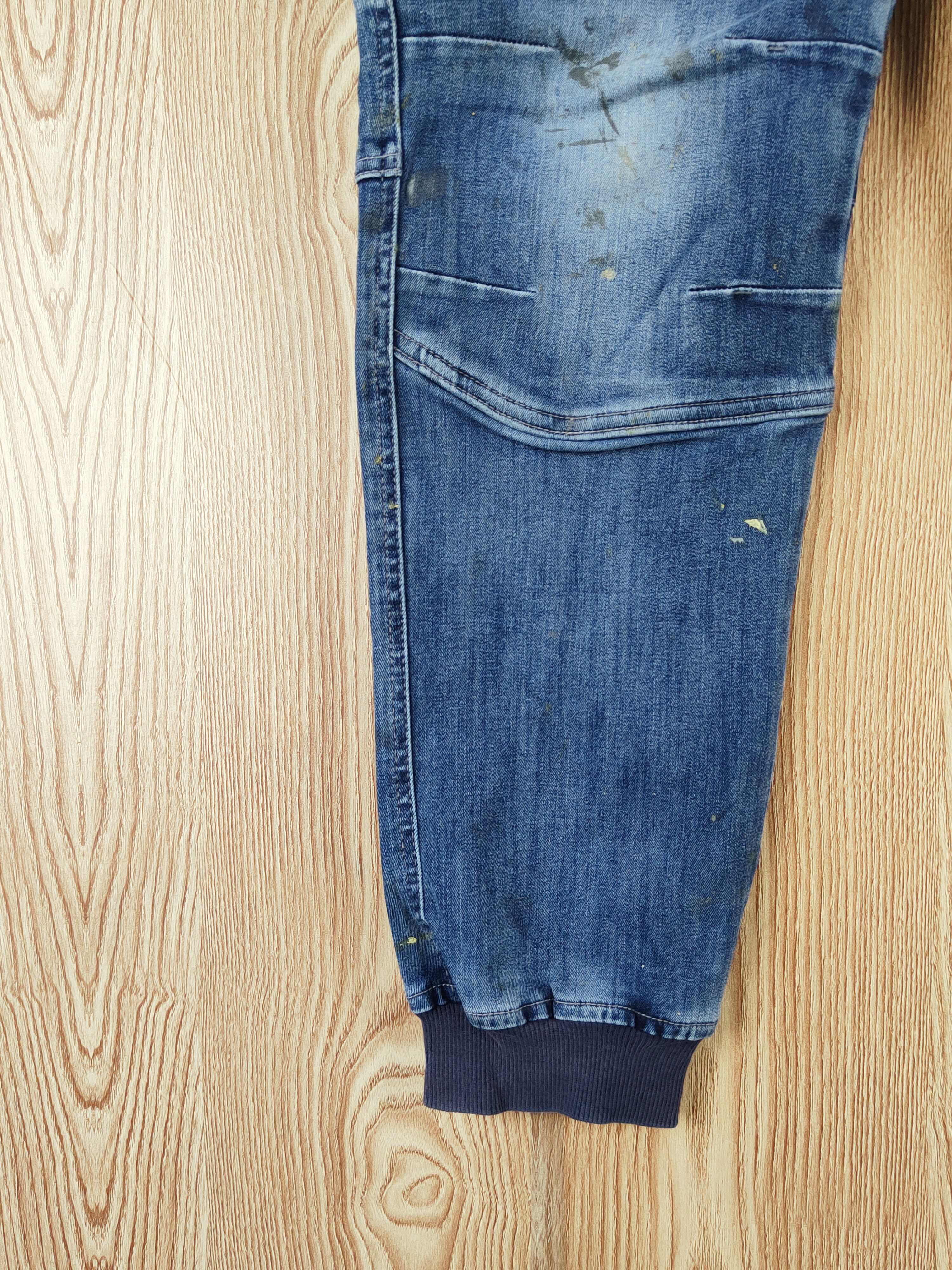 Japanese Brand TORA Blue Distressed vintage dirty Ripped Joggers #S2770 Size US 33 - 5 Thumbnail
