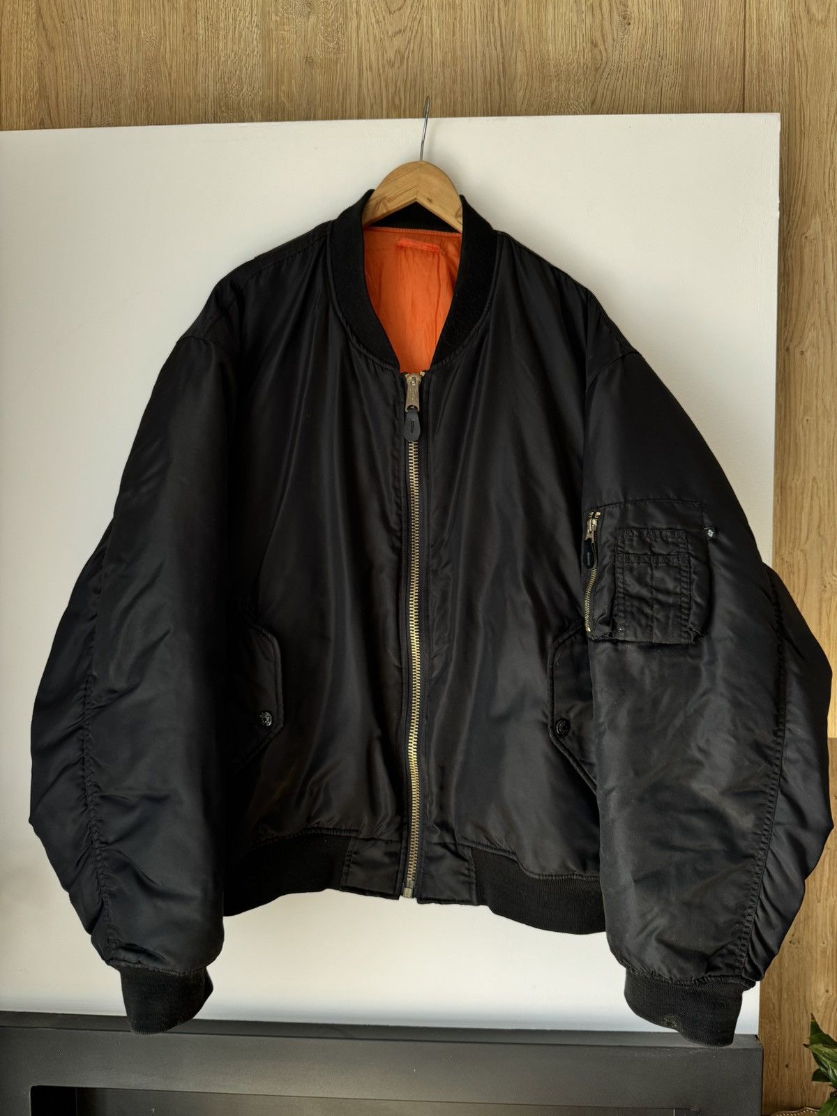 Fostex Garments Fostex Garments CWU Flyer Black Vintage Nylon Bomber Jacket Size US XL / EU 56 / 4 - 1 Thumbnail