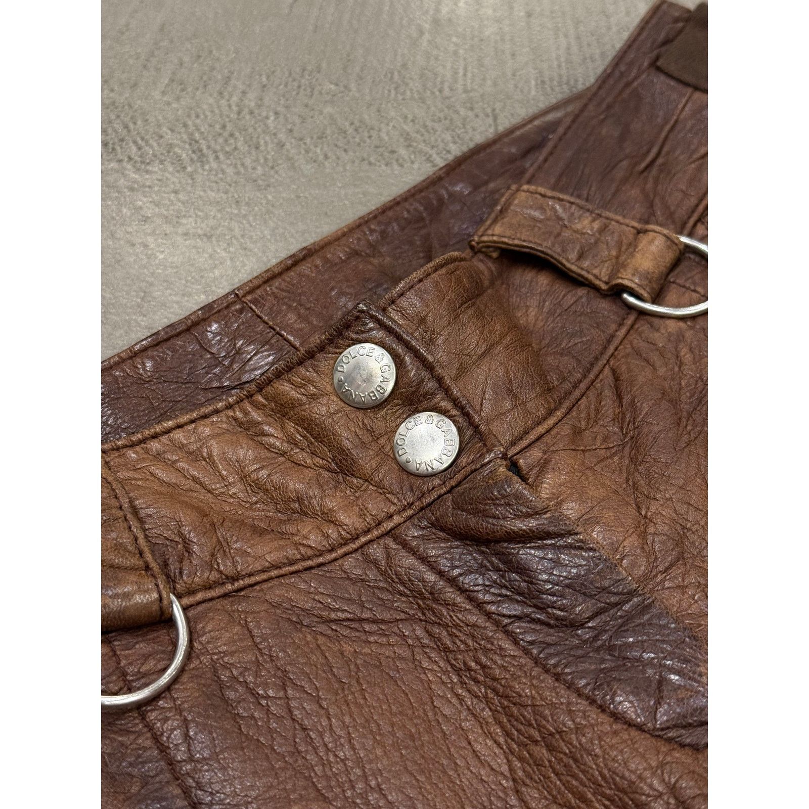 Dolce & Gabbana 2001 Dolce & Gabbana Shepskin bondage leather trousers Size 35" - 7 Thumbnail