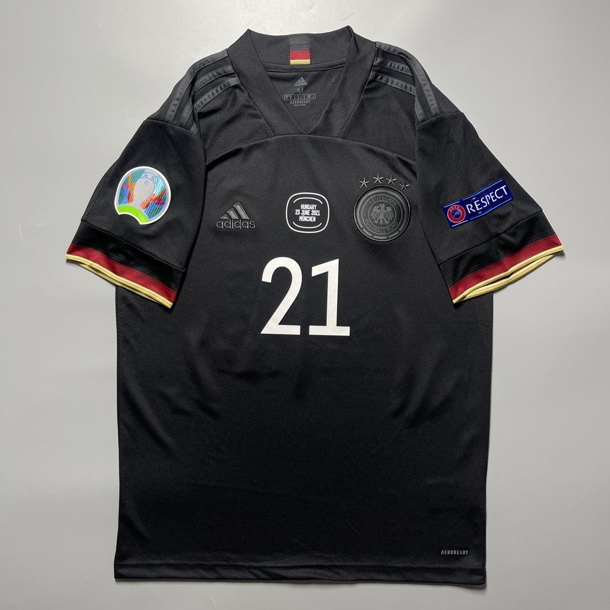 Adidas GERMANY ADIDAS 2020 EURO FOOTBALL AWAY JERSEY #21 GUNDOGAN Size US M / EU 48-50 / 2 - 2 Thumbnail