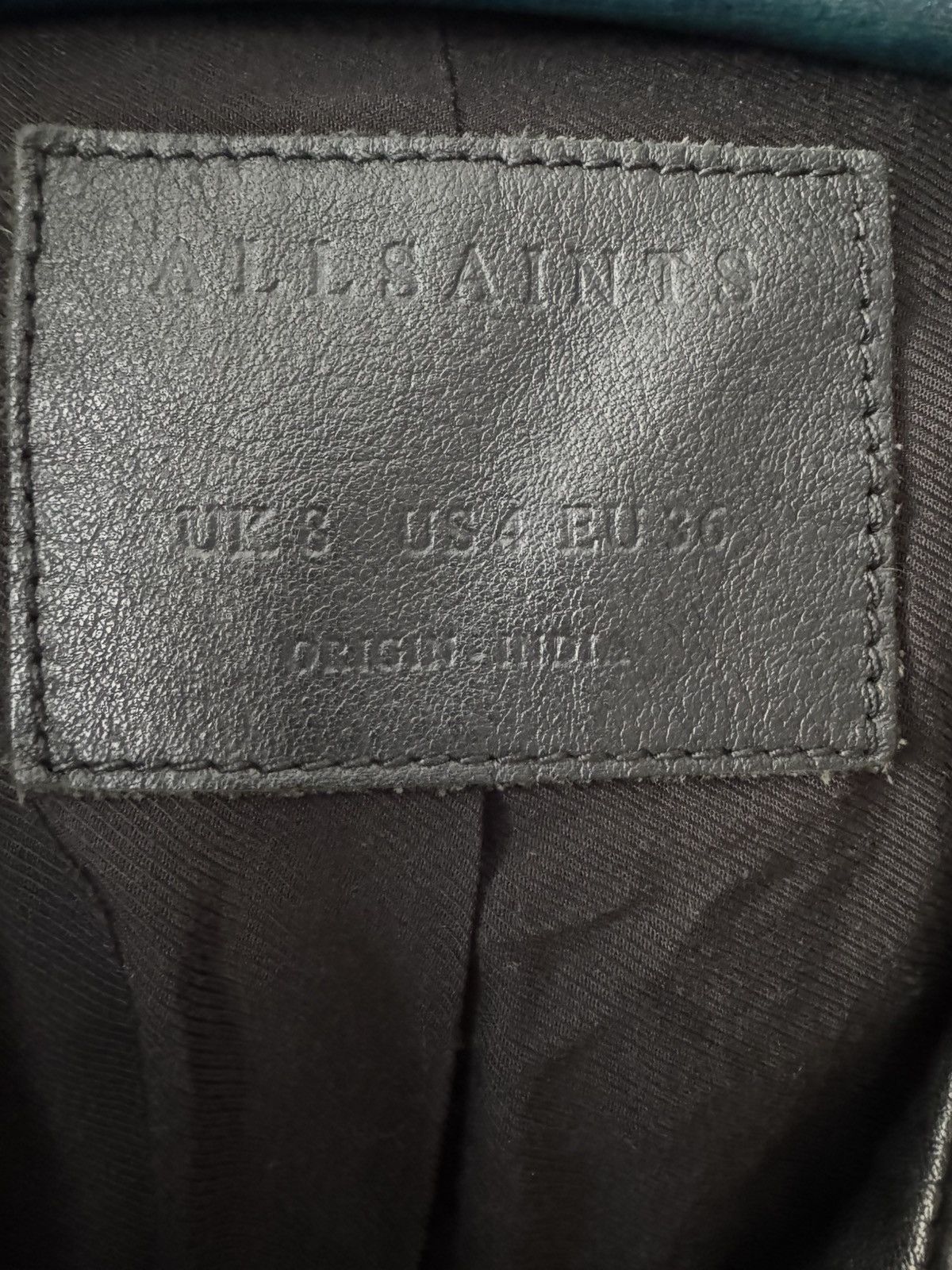 Allsaints ALLSAINTS Leather Bales Moto Biker Jacket UK 8 / US 4 Size S / US 4 / IT 40 - 12 Thumbnail