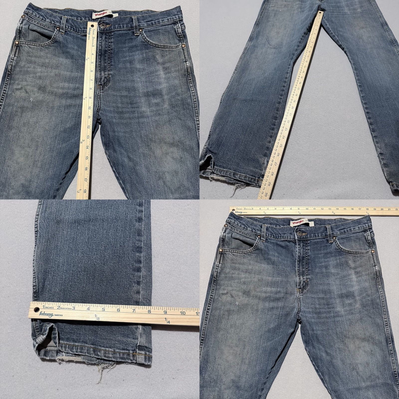 Wrangler Wrangler Jeans Slim Bootcut 77 Mens Blue Denim Mid Rise Pockets Western - 38x32 Size US 38 / EU 54 - 9 Thumbnail