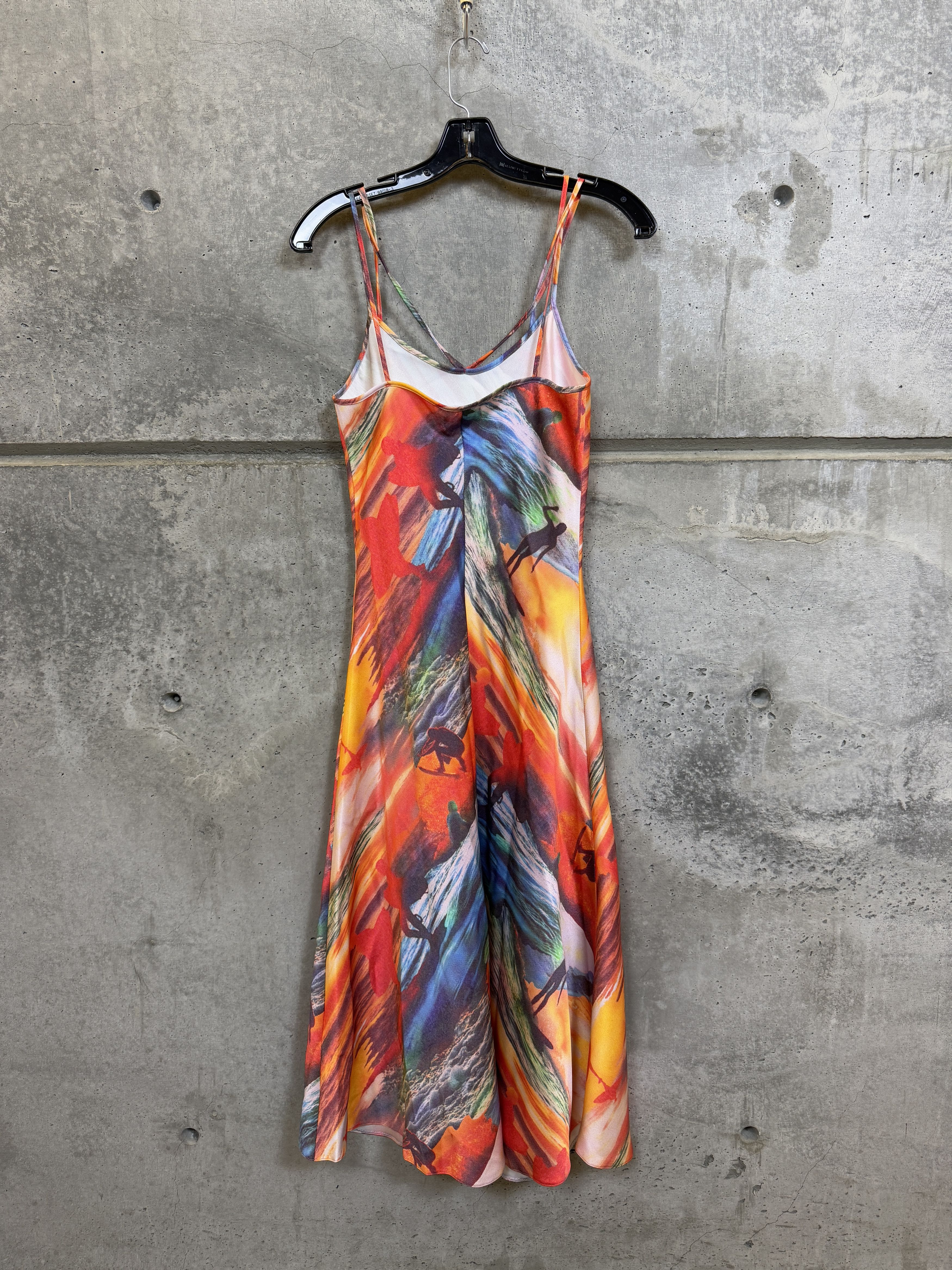 ERL $585 NWT ERL Surf Print Red Sunset Midi Dress Size M / US 6-8 / IT 42-44 - 6 Thumbnail