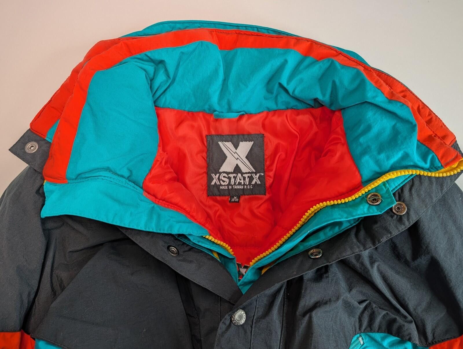 Other Vintage XSTATX 90s Puffer Ski Jacket Mens M Teal/Blk/Rd/YL Size US M / EU 48-50 / 2 - 5 Thumbnail