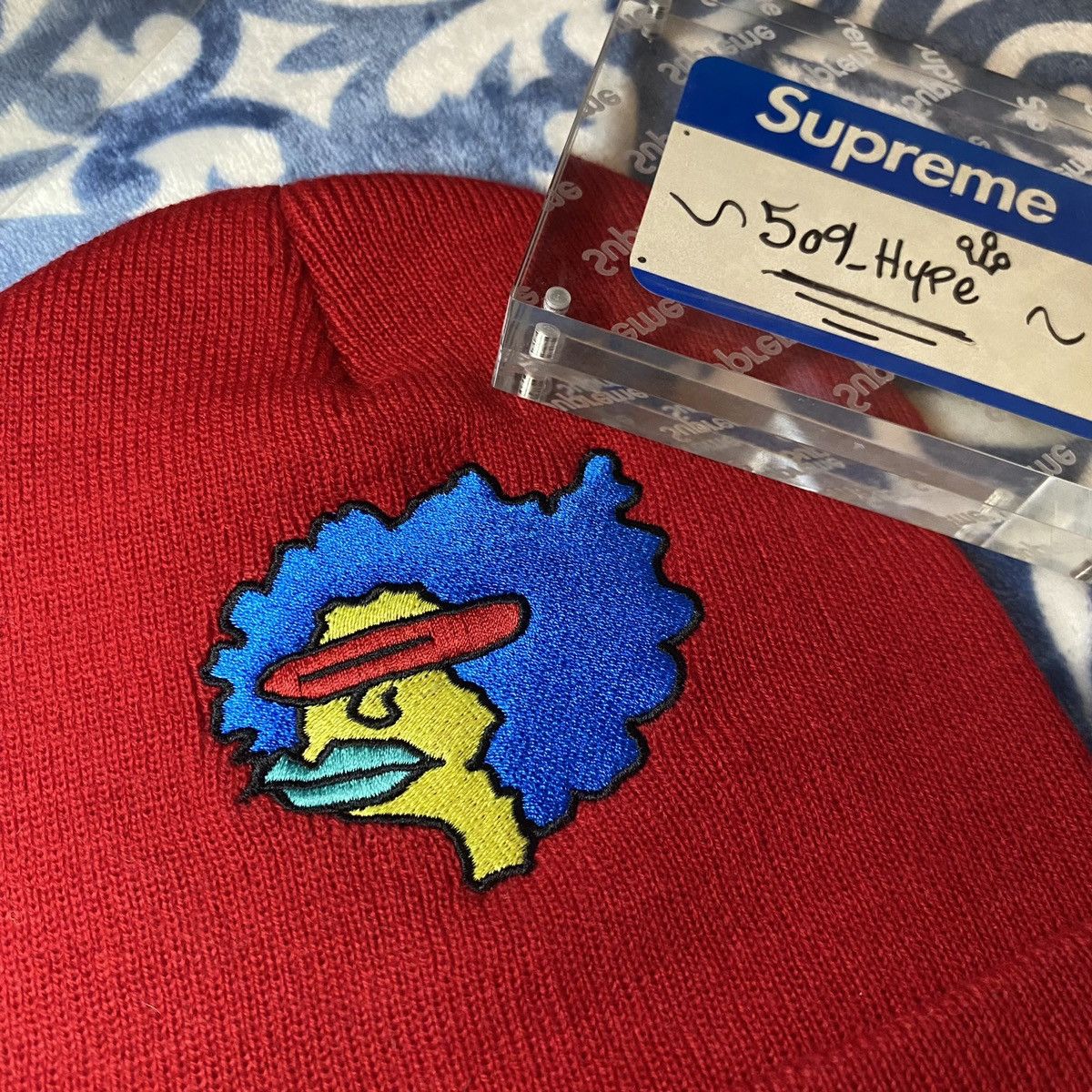 Supreme Supreme Gonz Beanie Red Size ONE SIZE - 2 Thumbnail