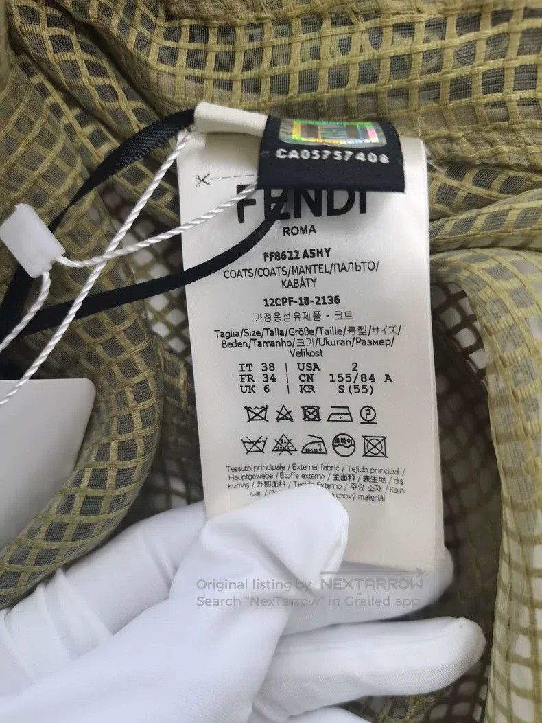 Fendi Fendi Kelly green long trench coat Size XXS / US 00 / IT 34 - 4 Thumbnail