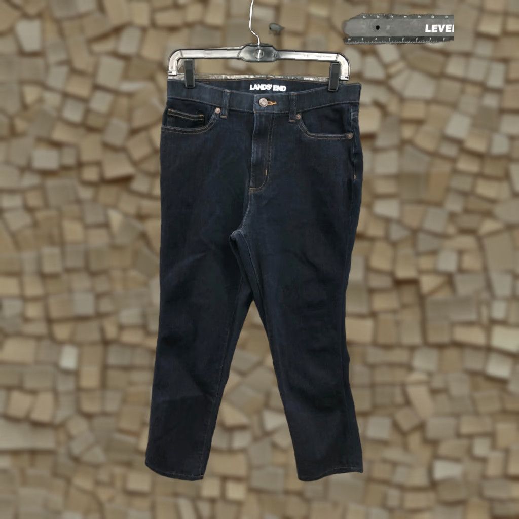 Lands' End Lands' End Jeans Skinny 10 Womens Dark Blue Wash Capris? Size 32" / US 10 / IT 46 - 1 Thumbnail