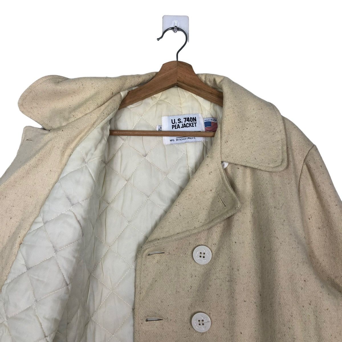 Schott 🔥90’s VINTAGE U.S. 740N PEA JACKET SCHOTT MADE IN USA Size US M / EU 48-50 / 2 - 10 Thumbnail