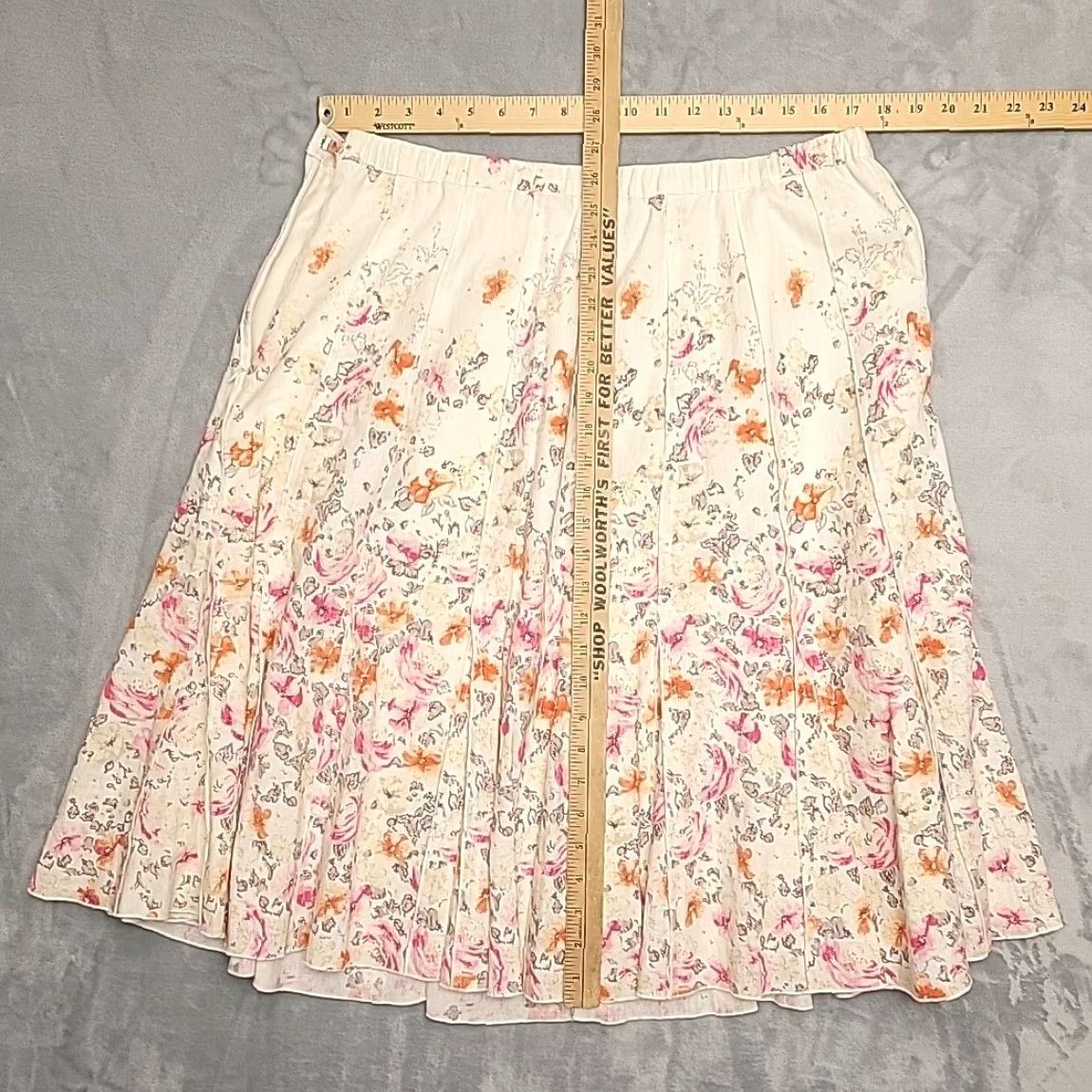 Coldwater Creek Coldwater Creek Linen Blend Floral Pleated Midi Skirt PXL Size 40" / US 18 - 7 Thumbnail