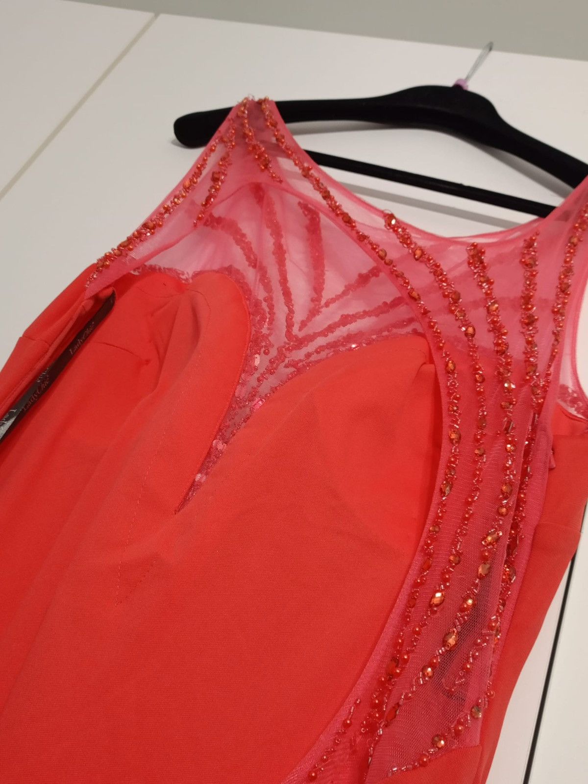 Other Dress with leg slit Coral Red size IT48 Size XL / US 12-14 / IT 48-50 - 6 Thumbnail