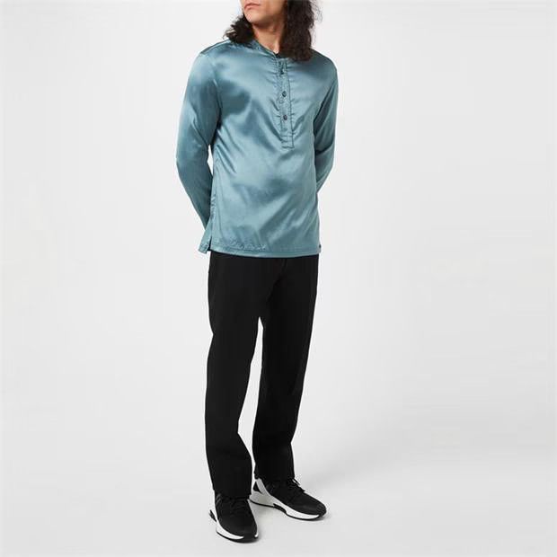 Tom Ford o1g2r1mq0724 Silk Henley Shirts in Sky Blue Size US M / EU 48-50 / 2 - 4 Thumbnail