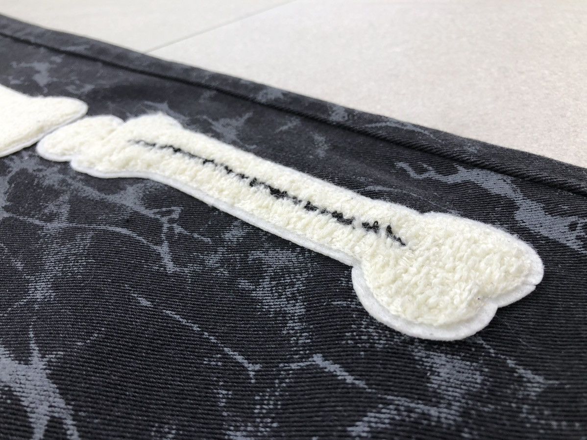 Japanese Brand Japanese Black Bone Print Zipper-Pocketed Casual Punk Jeans Size US 36 / EU 52 - 8 Thumbnail