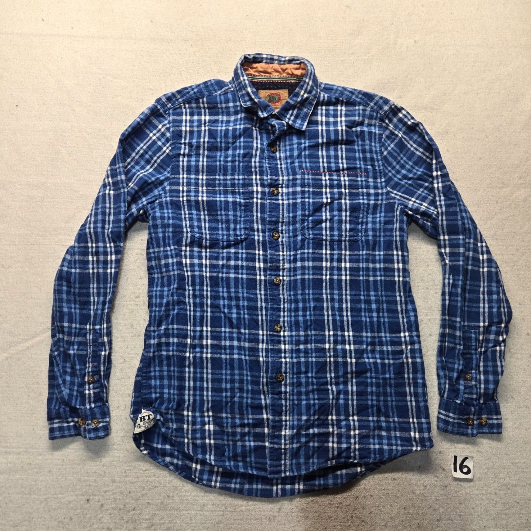 Vintage VINTAGE Boston Traders Flannel Shirt Blue Plaid Long Sleeve Button-Up Men's M Size US M / EU 48-50 / 2 - 2 Thumbnail