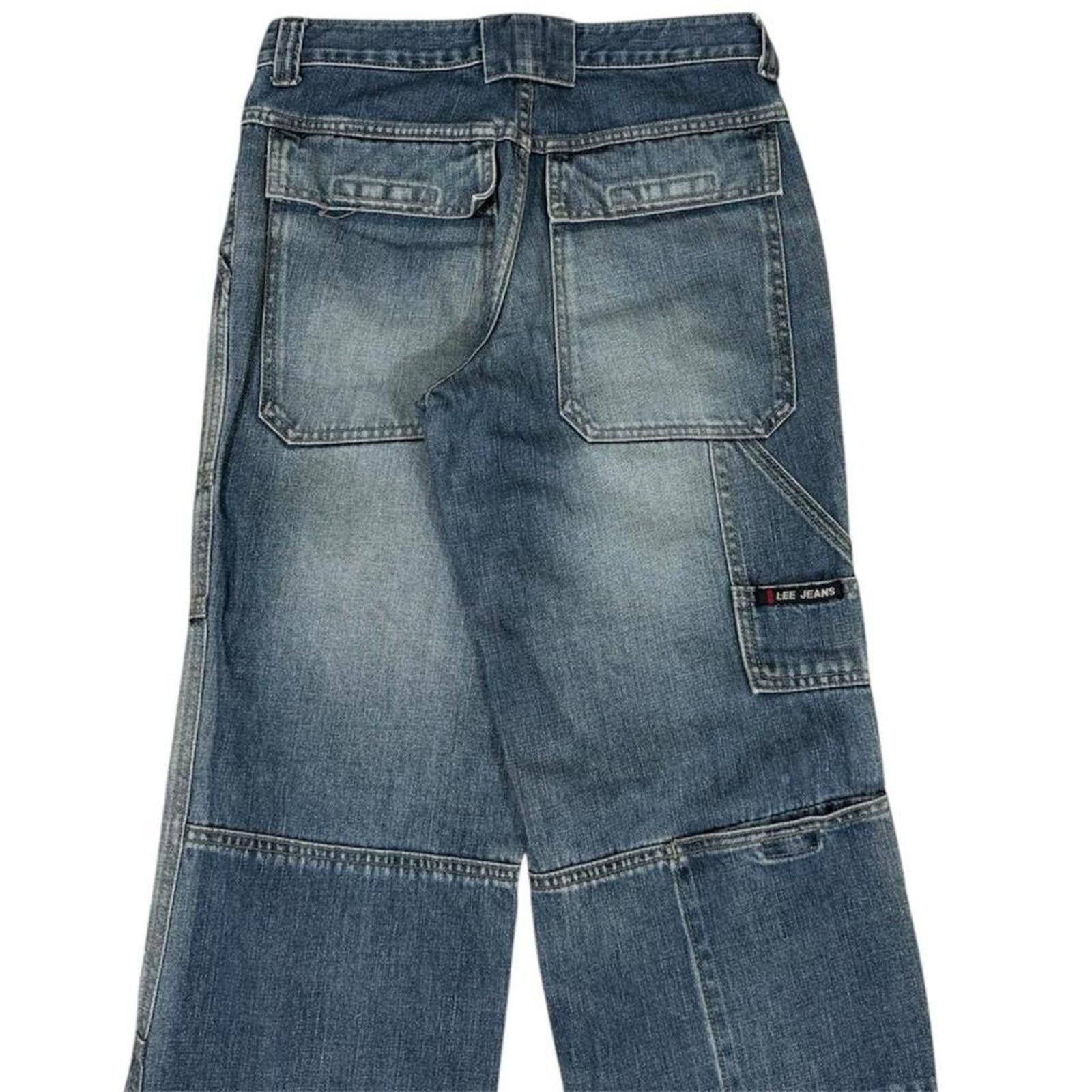 Lee Rare vintage Lee baggy style biker denim jeans Size 28" / US 6 / IT 42 - 4 Thumbnail