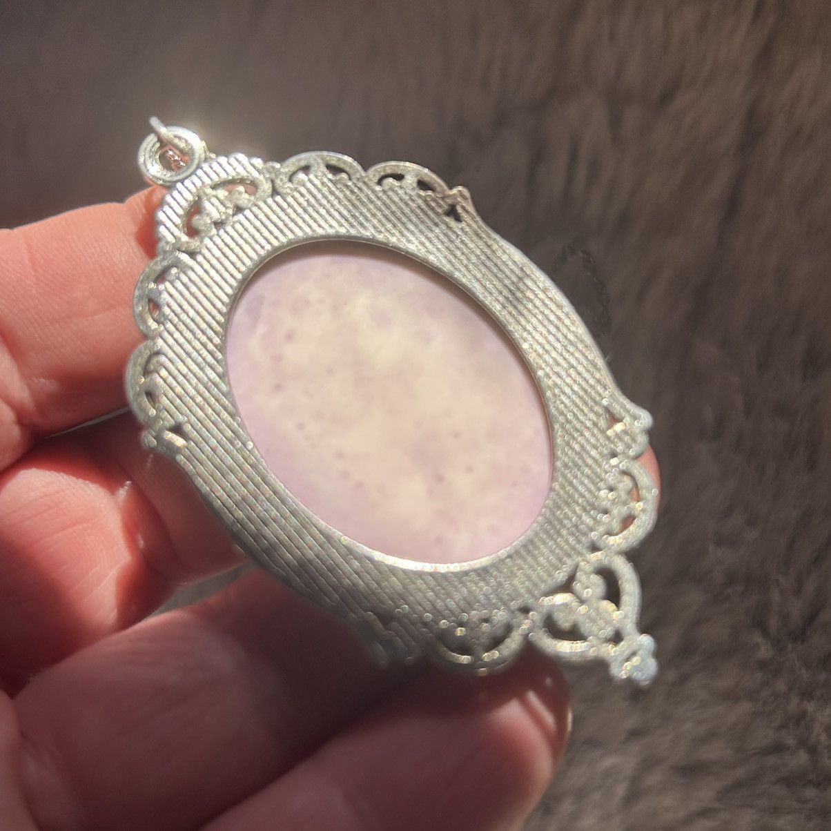 Handmade Handcrafted purple sitting pretty kitty cat cameo necklace Size ONE SIZE - 7 Thumbnail