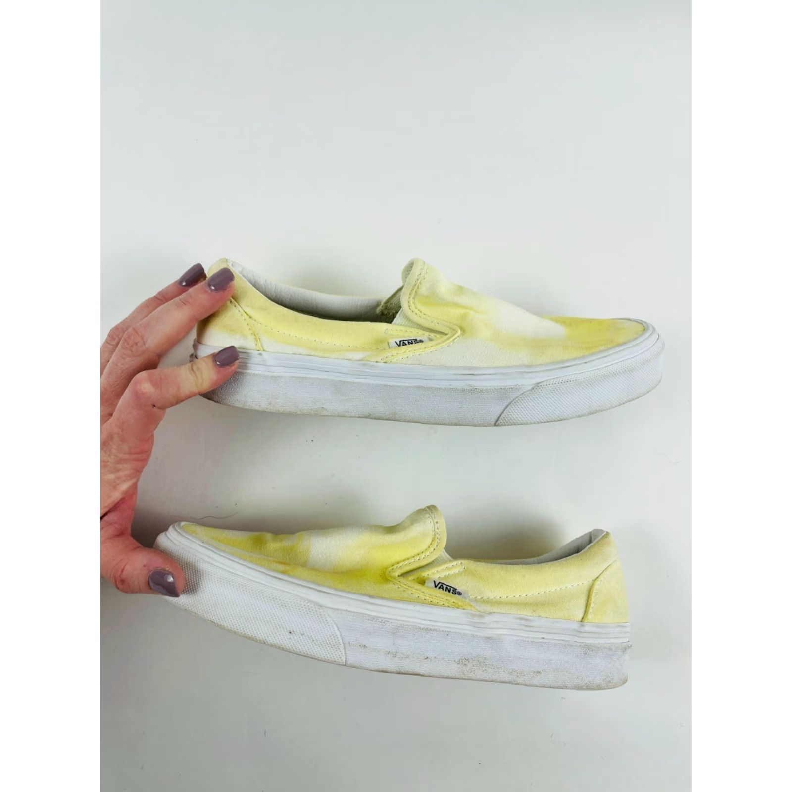 Vans VANS Classic Slip-On Sneakers Unisex Adults Yellow Tie Dye Casual Breathable Canvas Size US 6 / IT 36 - 3 Thumbnail