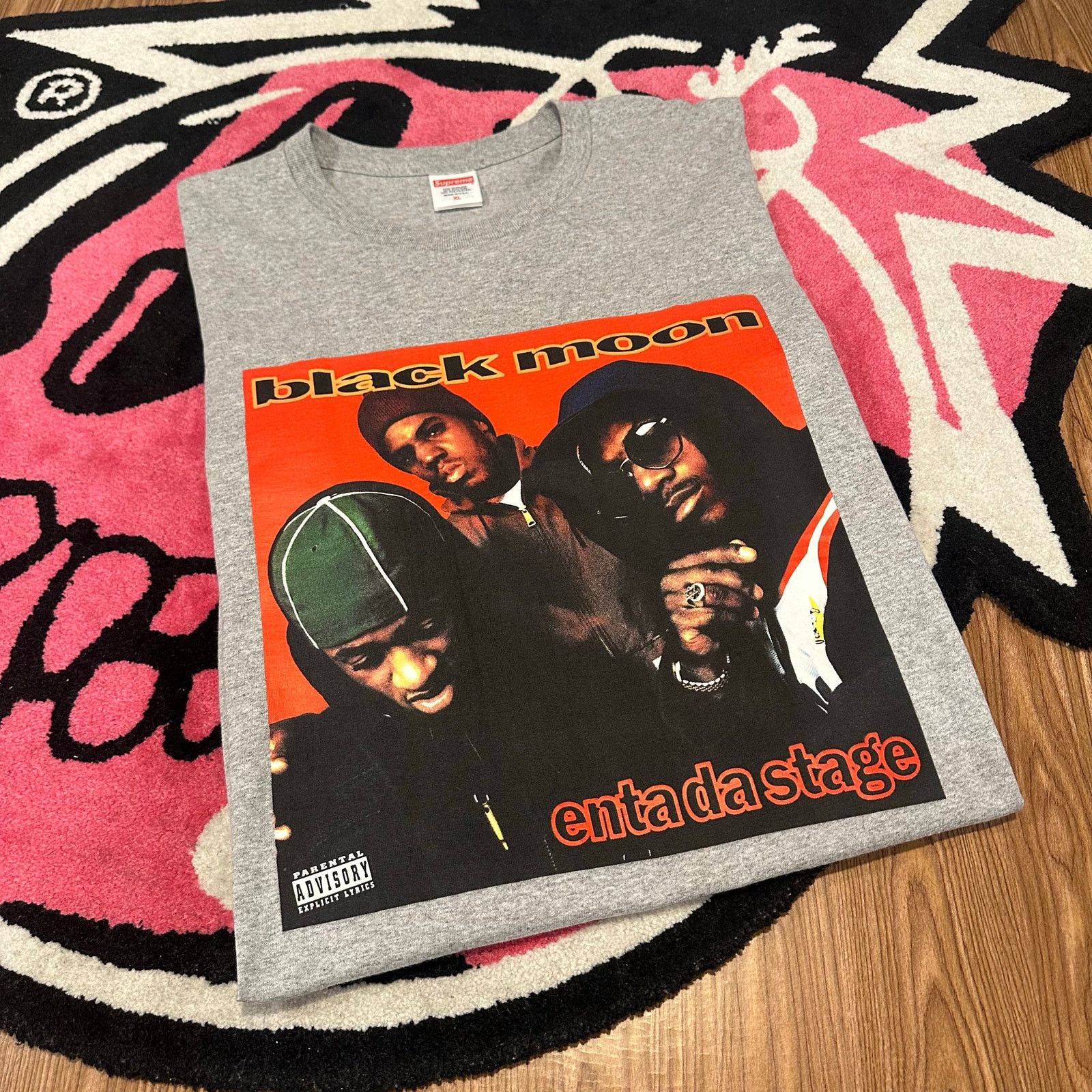 Supreme Supreme x Black Moon Enta Da Stage Tee XL Black | Grailed
