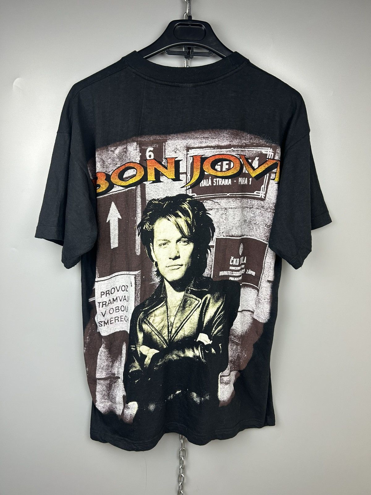 Band Tees × Bon Jovi × Vintage Vintage 90s Bon Jovi All Over Print T shirt Size US L / EU 52-54 / 3 - 2 Thumbnail