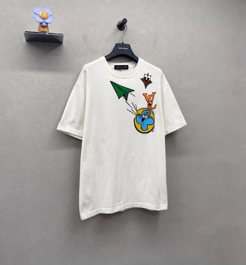 Louis Vuitton Louis Vuitton Cartoon pattern intarsia round neck short sle Size US L / EU 52-54 / 3 - 3 Thumbnail