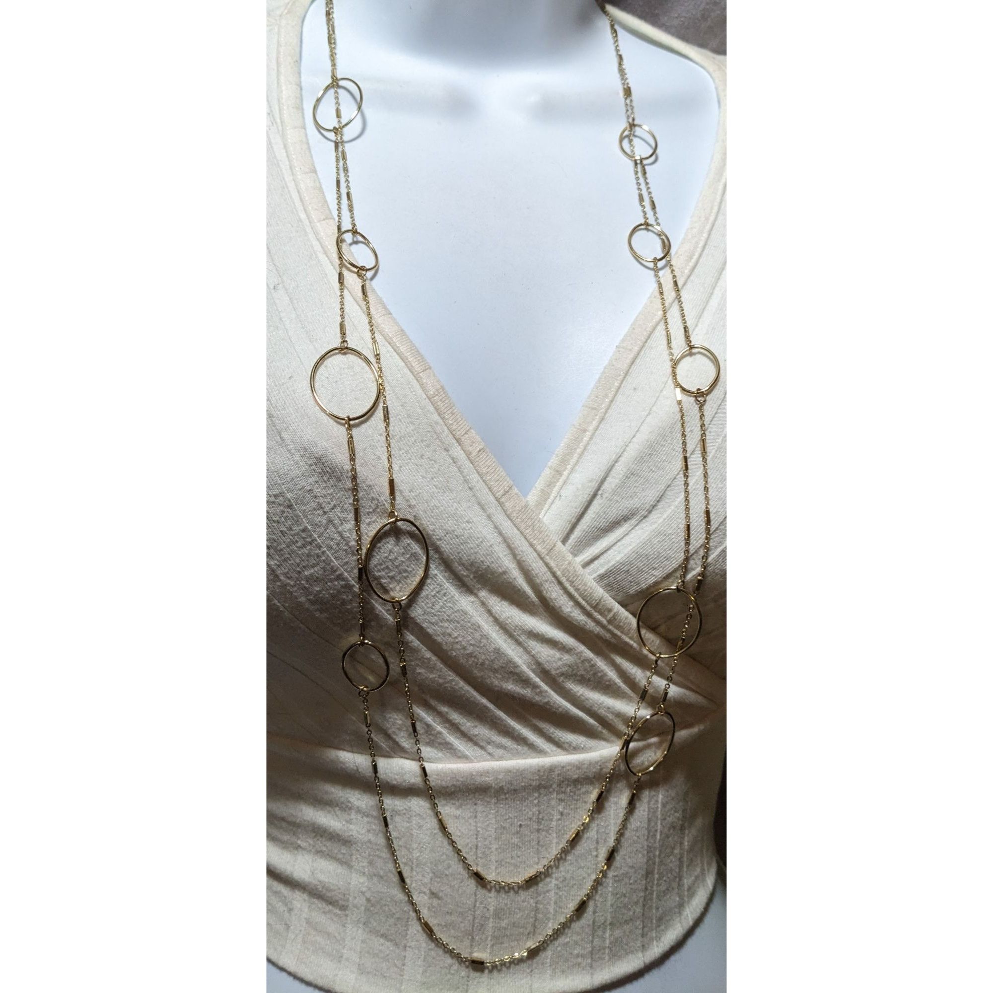 Other Multilayer Gold Chain Open Loop Necklace Size ONE SIZE - 8 Thumbnail