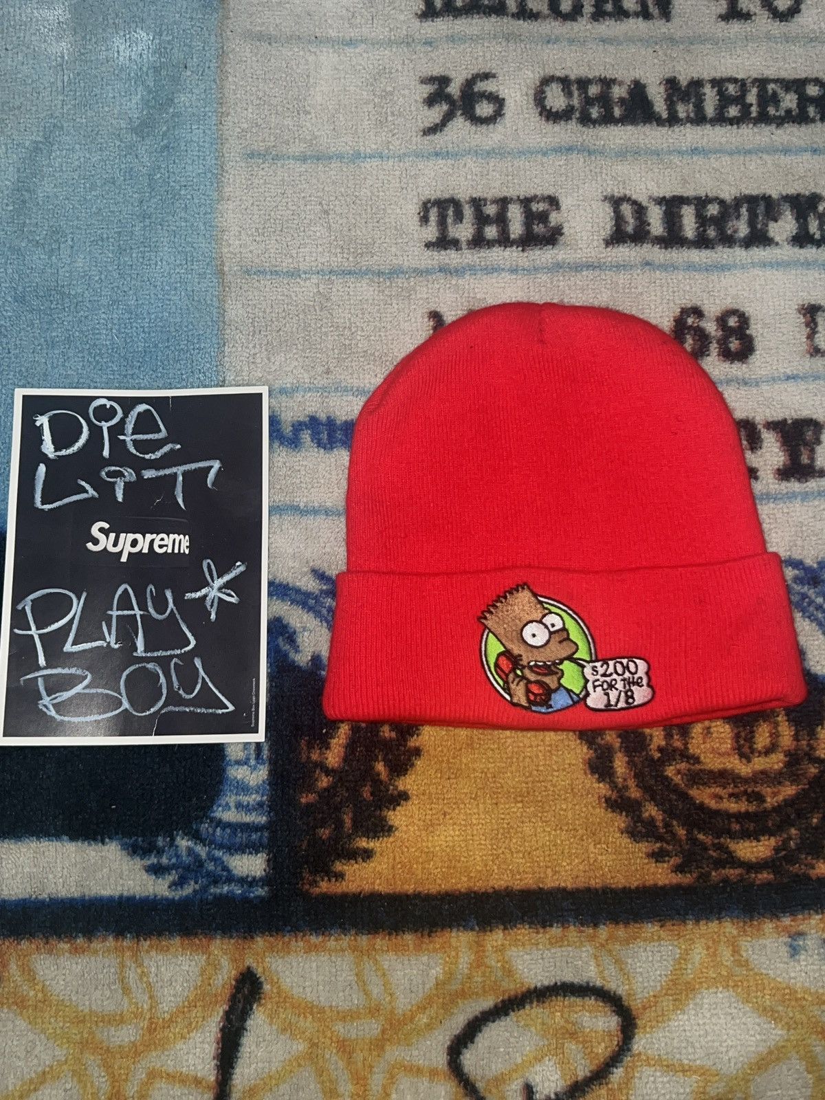 The Simpsons Black Bart Beanie Blunt Room Size ONE SIZE - 2 Thumbnail