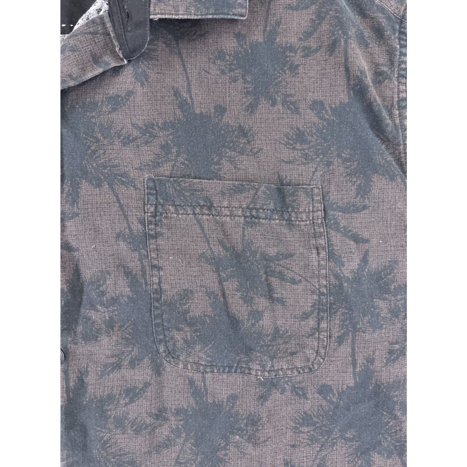 Nat Nast Nat Nast Shirt Mens 2XL Gray Silk Blend Hawaiian Pocket Short Sleeve Size US XXL / EU 58 / 5 - 6 Thumbnail