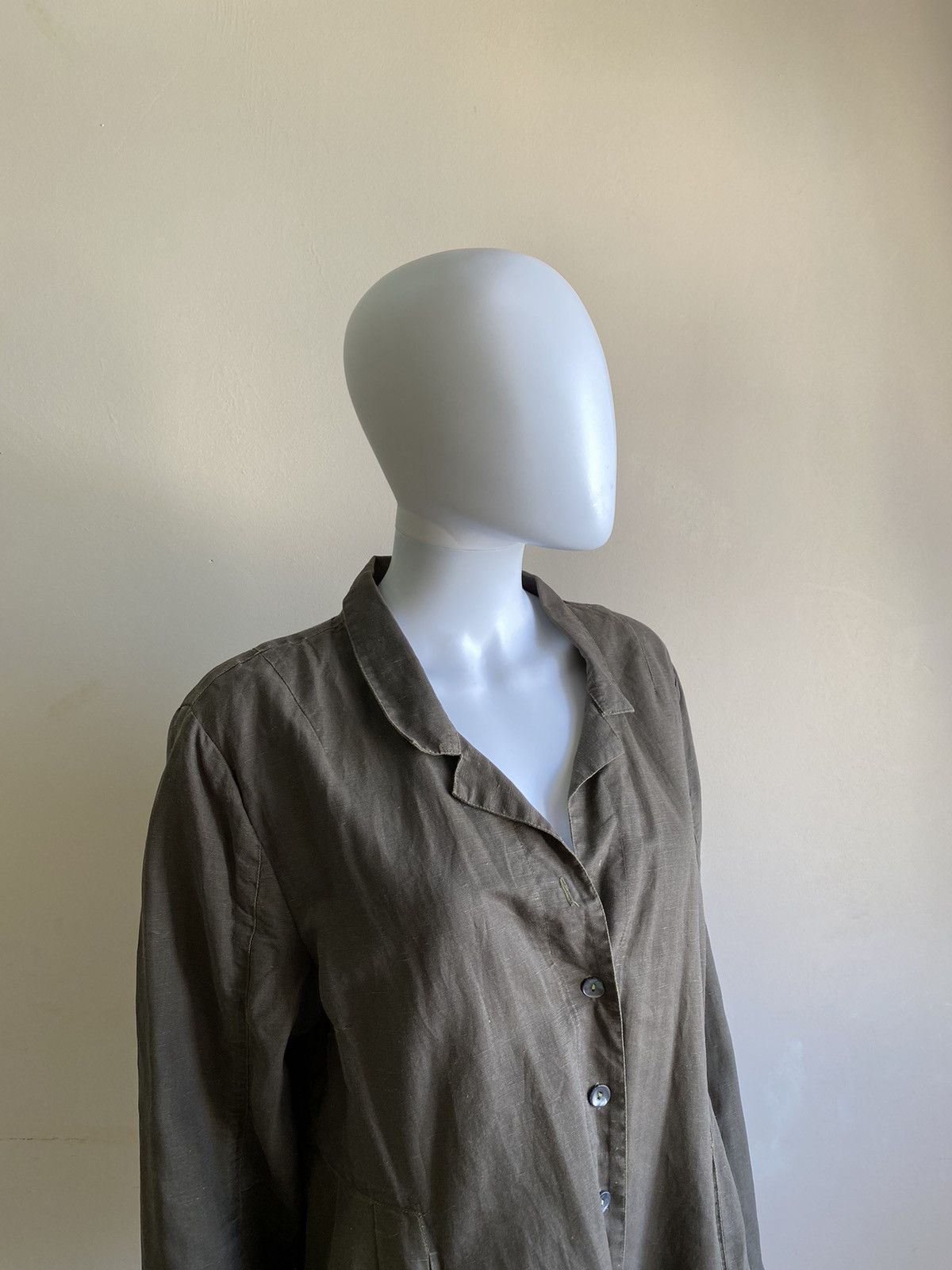 Gudrun Sjoden Gudrun Sjoden Womens Green Linen/Cotton Jacket Size L Size L / US 10 / IT 46 - 3 Thumbnail