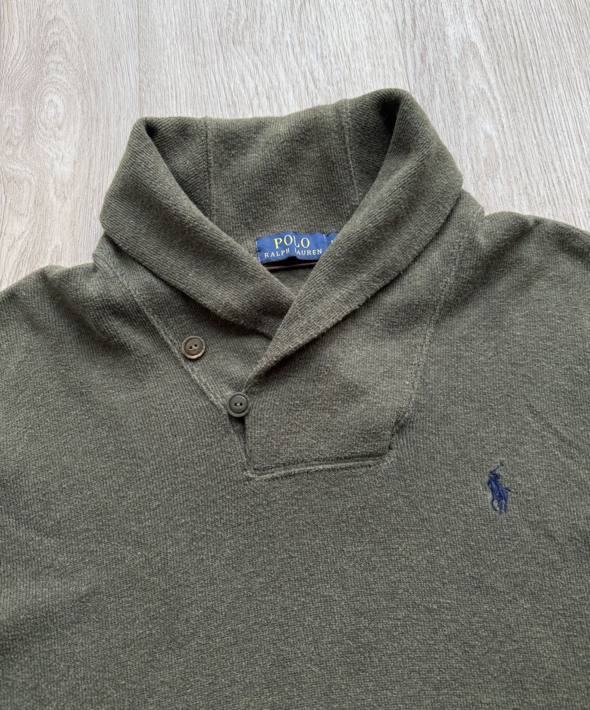 Polo Ralph Lauren Polo Ralph Lauren Khaki Sweater Size US L / EU 52-54 / 3 - 3 Thumbnail
