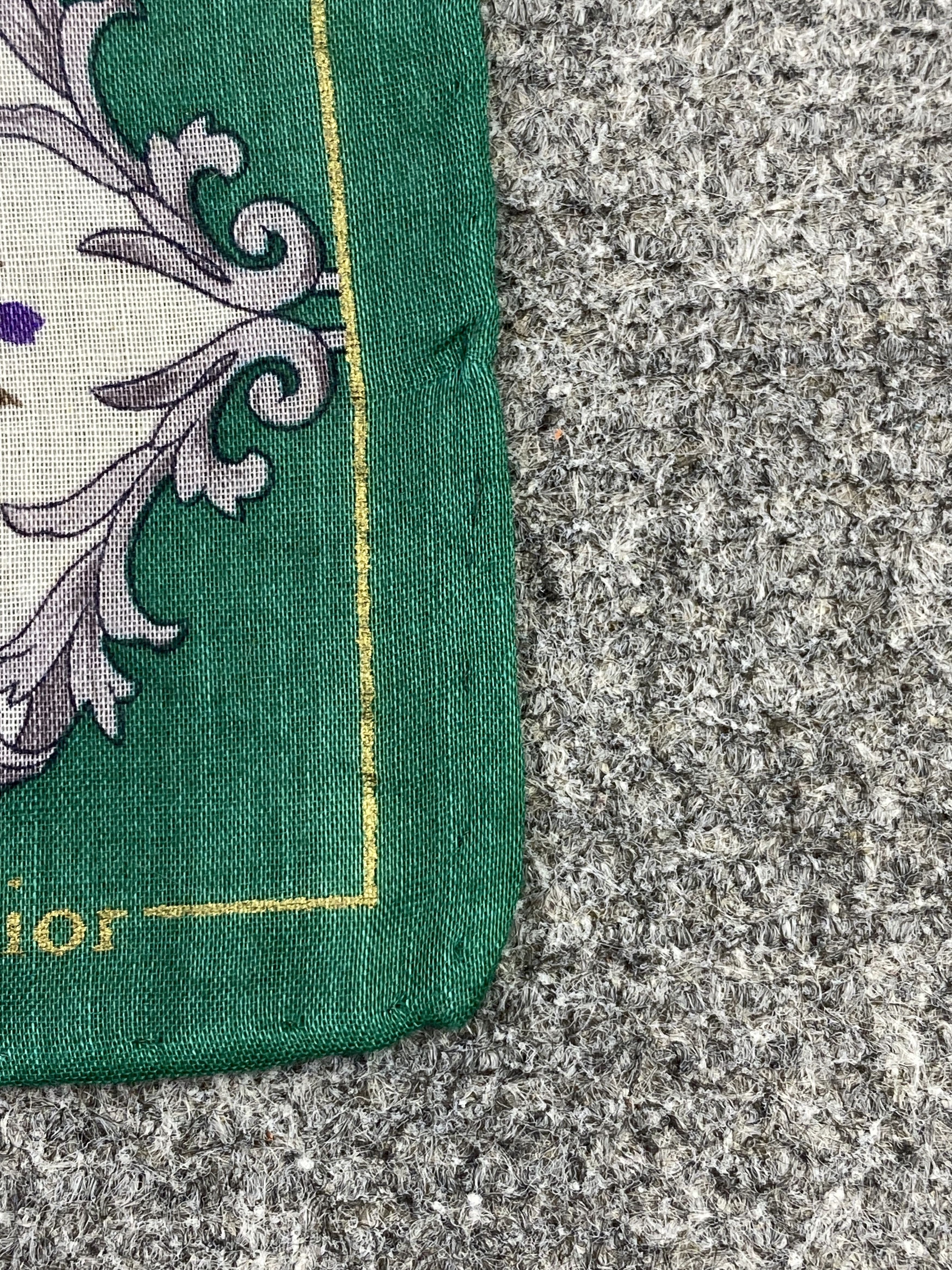 Christian Dior Monsieur Vintage Christian Dior Handkerchief / Neckerchief KT0098 Size ONE SIZE - 6 Thumbnail