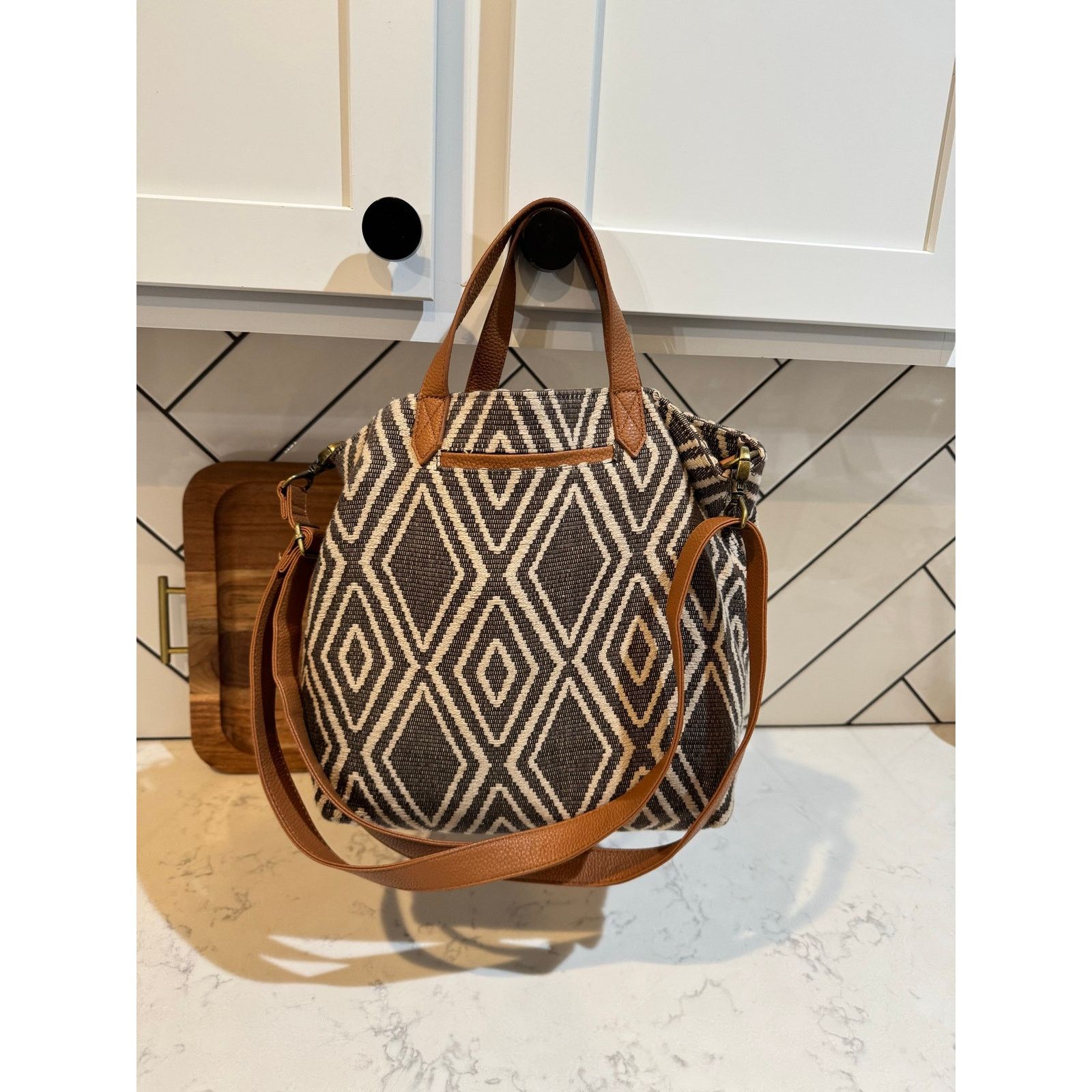 Other Thirty-One Gifts geometric diamond woven crossbody tote bag Size ONE SIZE - 4 Thumbnail