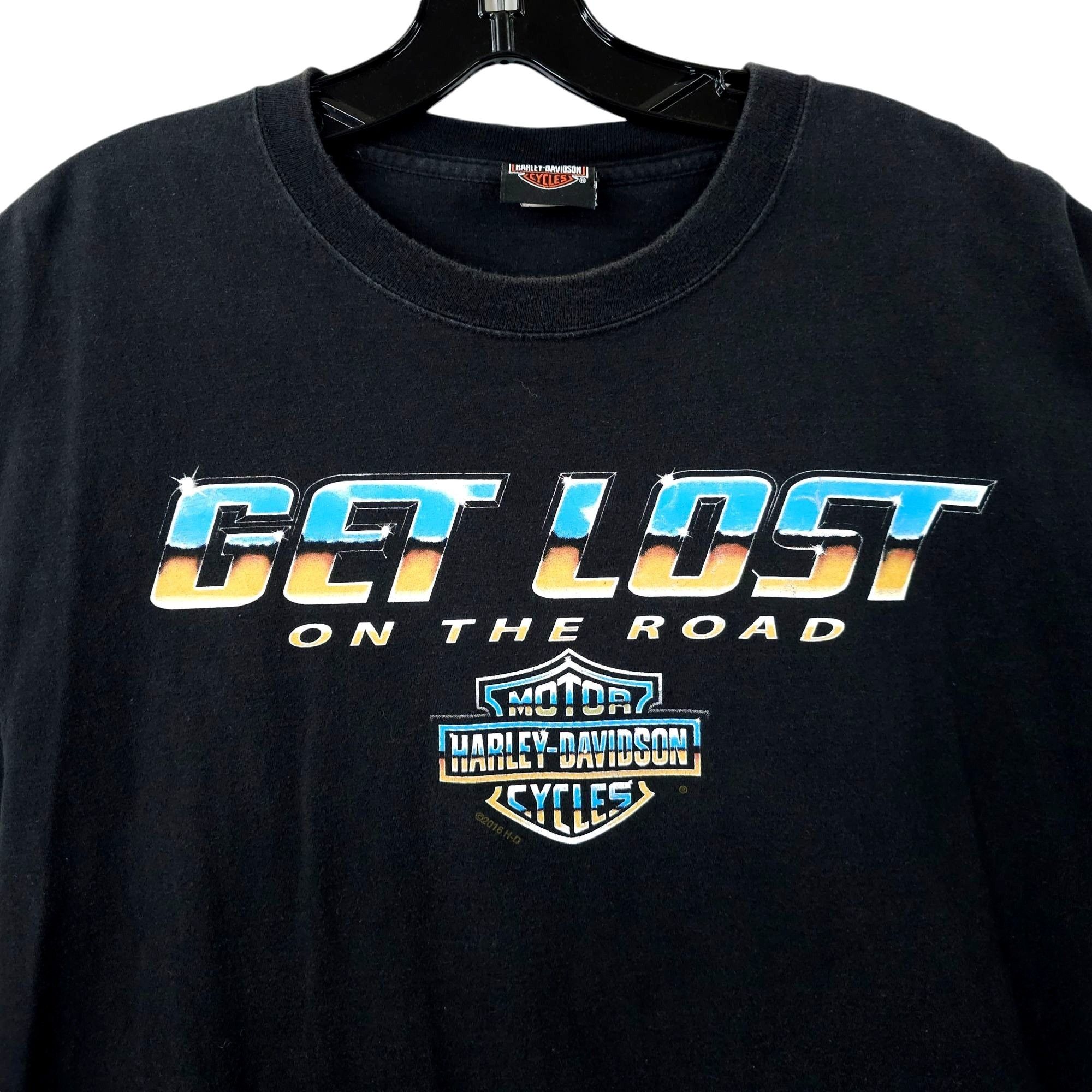 Harley Davidson Harley Davidson T Shirt L Double Sided Get Lost On The Road Size US L / EU 52-54 / 3 - 11 Thumbnail