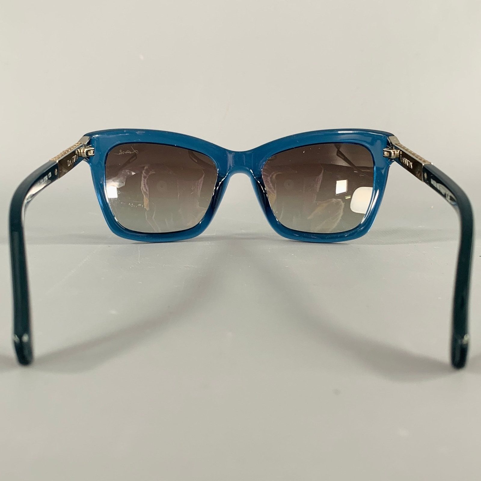 Lanvin LANVIN Blue Silver Acetate Metal Sunglasses Size ONE SIZE - 3 Thumbnail