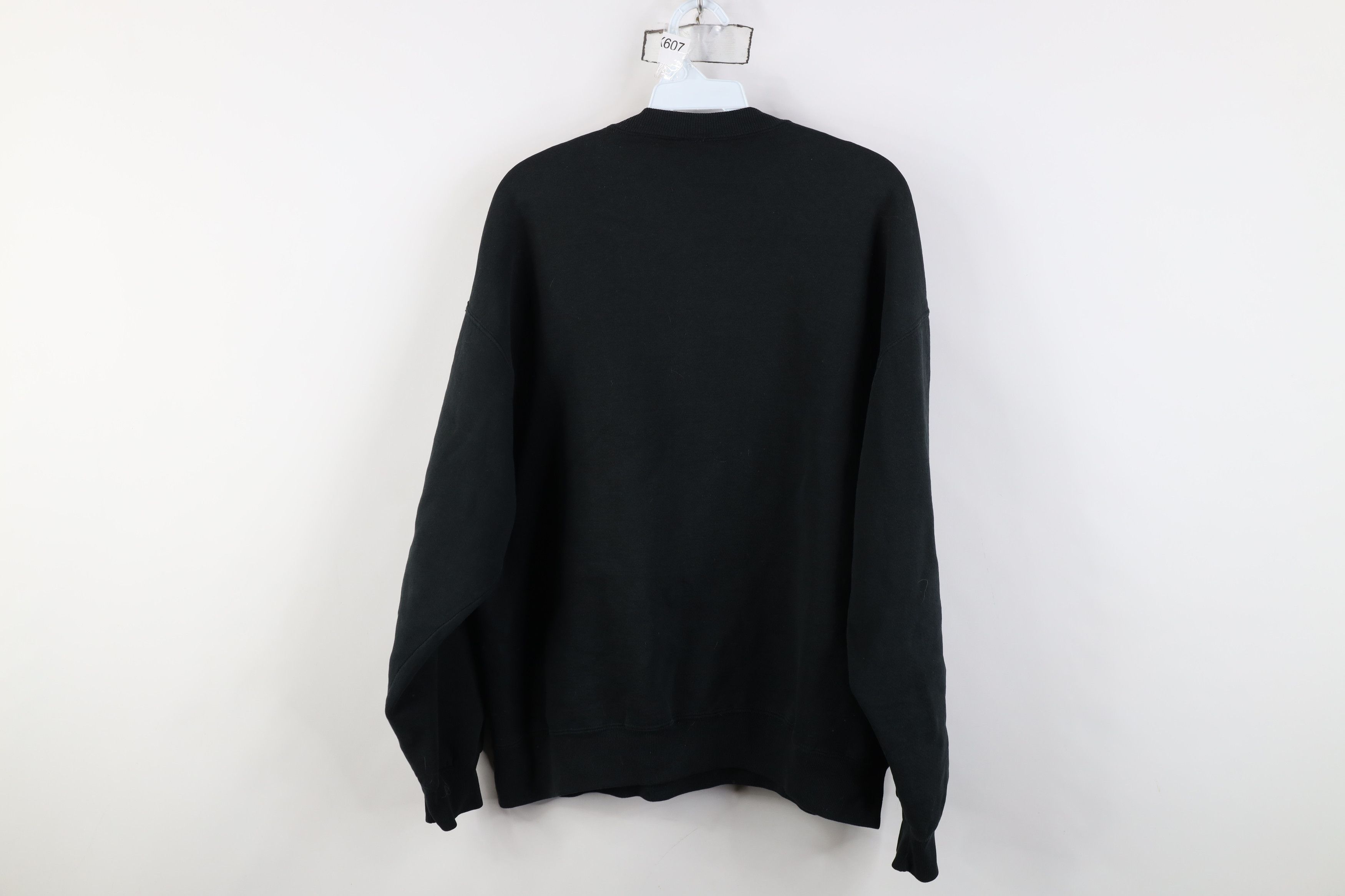 Vintage Vintage 90s Streetwear Blank Crewneck Sweatshirt Black USA Size US XL / EU 56 / 4 - 10 Thumbnail