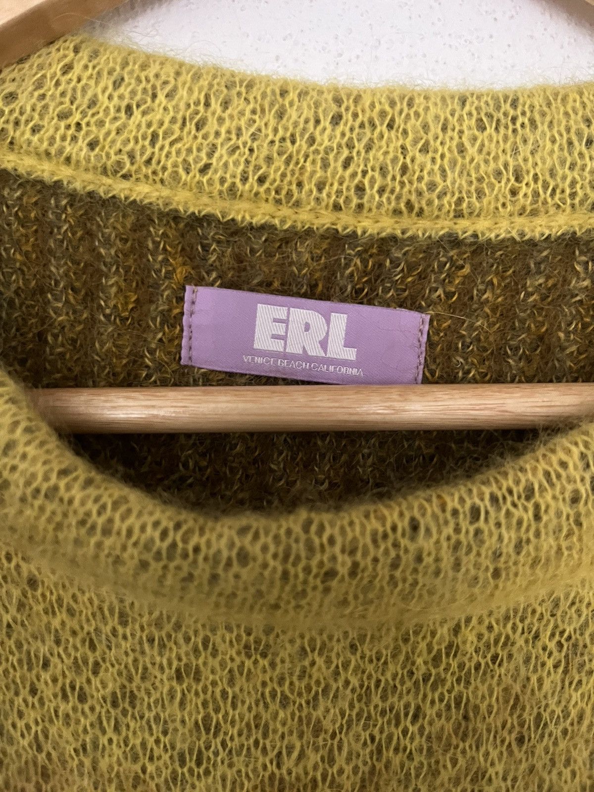 ERL ERL yellow khaki gradient fluffy knit sweater Size US L / EU 52-54 / 3 - 5 Thumbnail