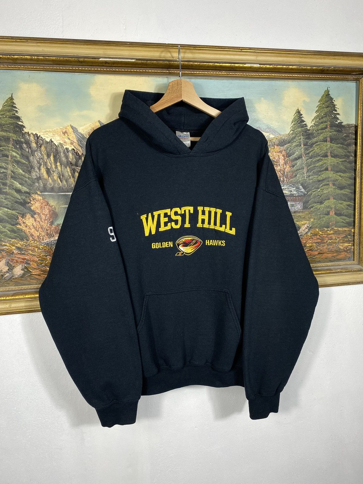 Vintage Vintage Y2k 00s Baggy Oversize Hoodie Sweatshirt West Hill Size US L / EU 52-54 / 3 - 3 Thumbnail
