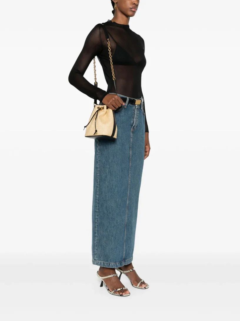 Saint Laurent Paris o1bcso1str0326 Size: OS/Raffia Bucket Bag in Natural/Beige Size ONE SIZE - 2 Thumbnail